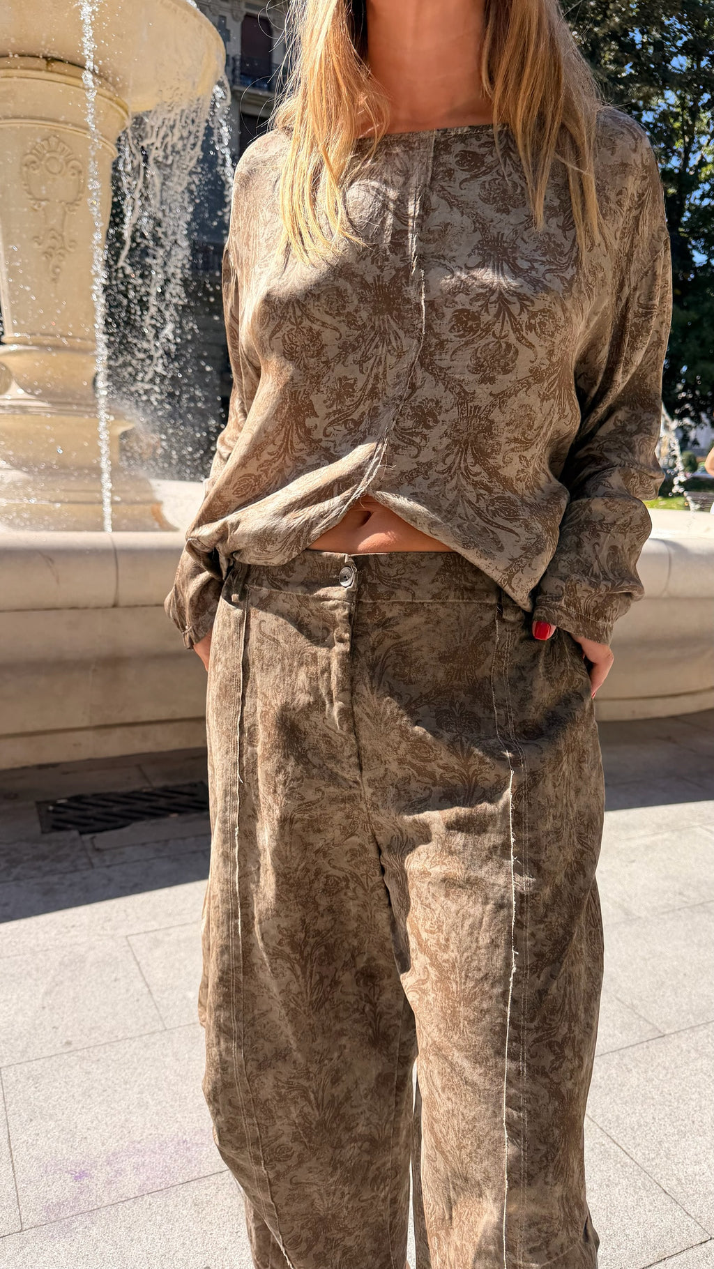 Pantalón ballon estampado