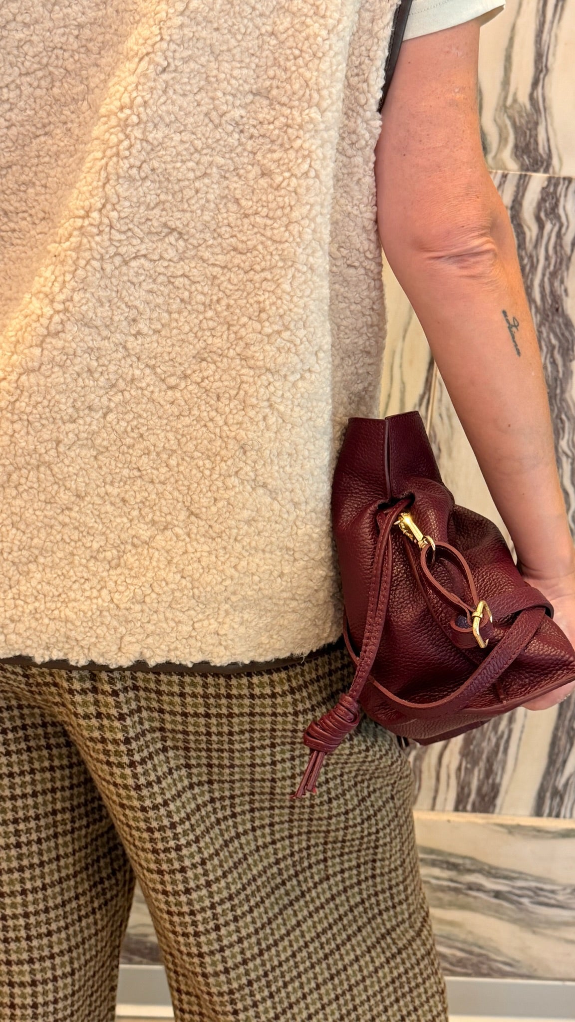 Bolso saco piel
