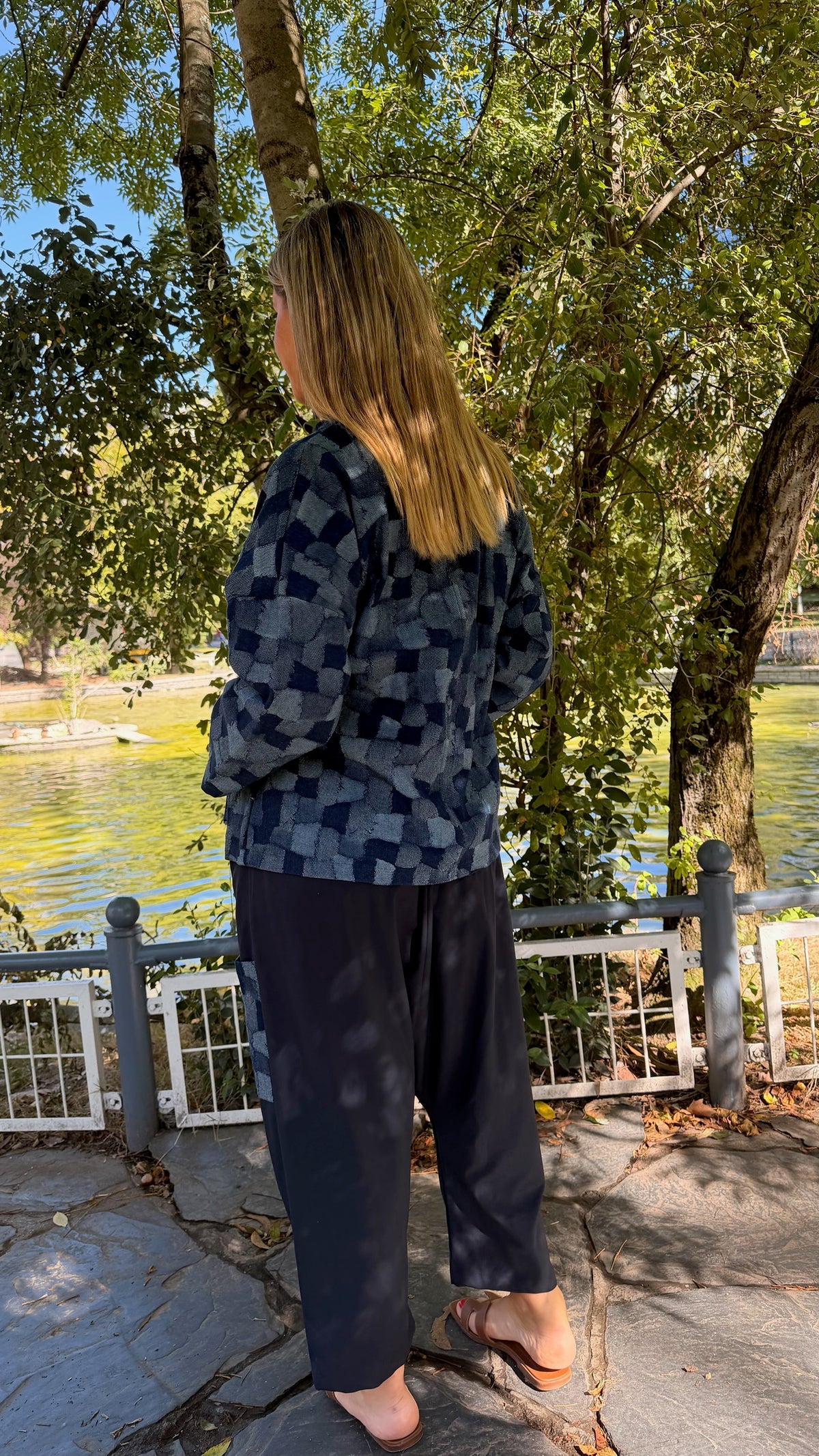 Pantalón baggy Patchwork