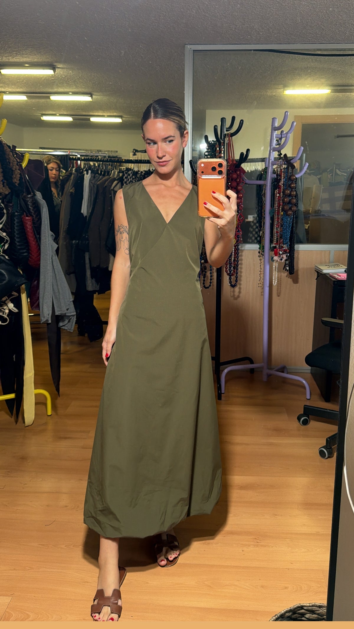Vestido cruzado con lazo