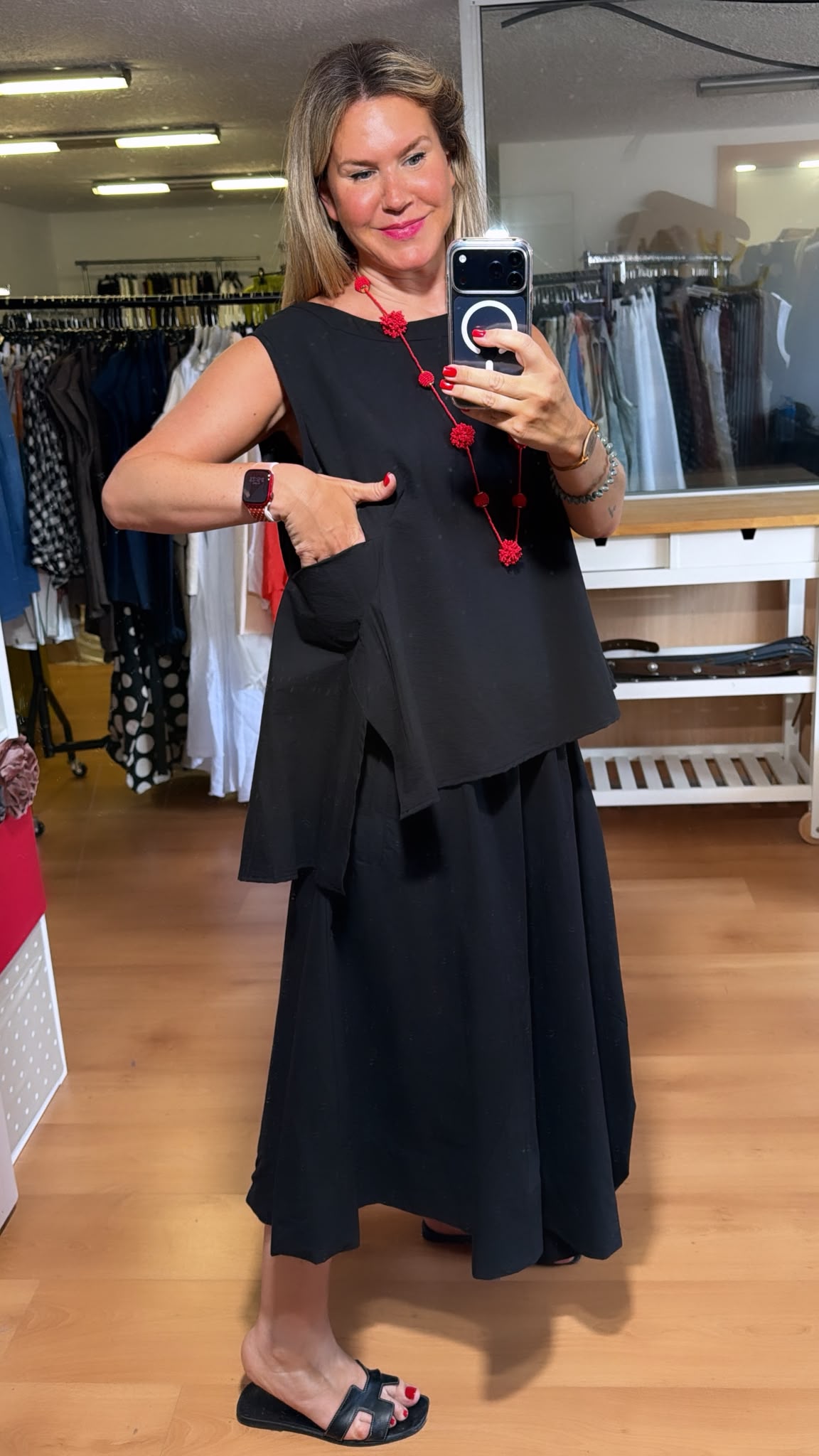 Blusa sin mangas con detalle lateral