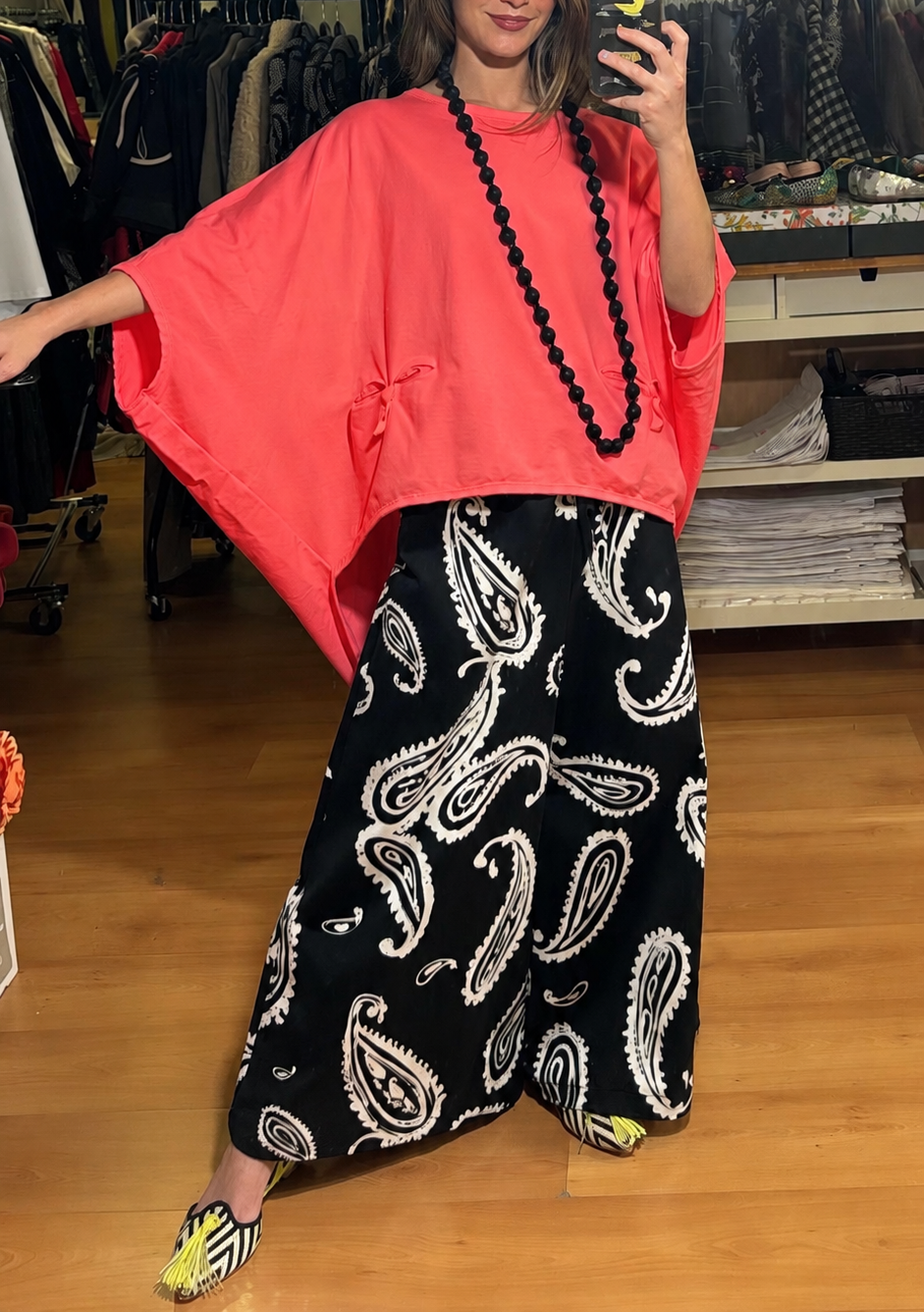 Camiseta con mangas murciélago