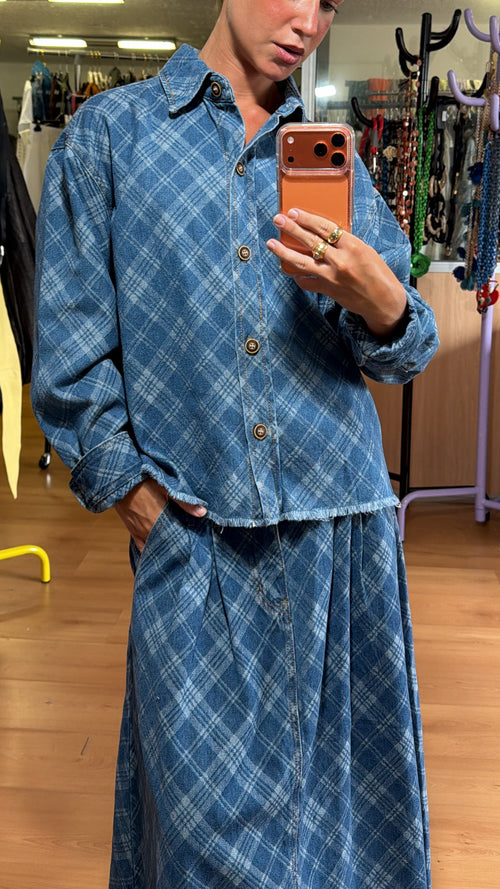 Camisa vaquera de cuadros