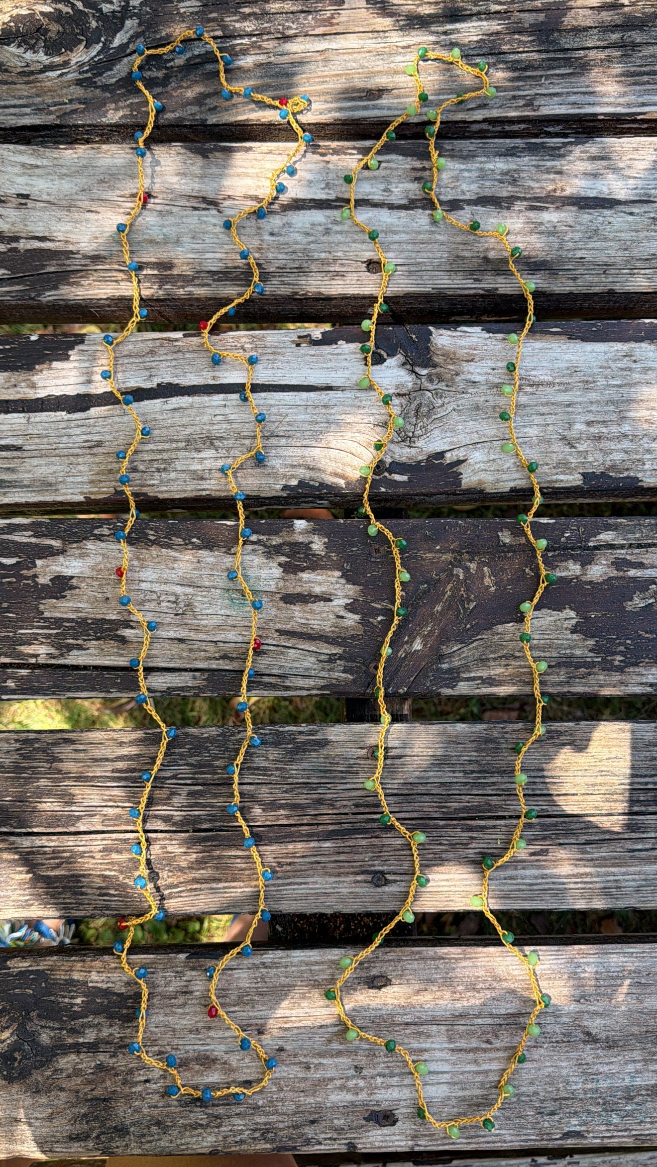 Collar croché hilo dorado