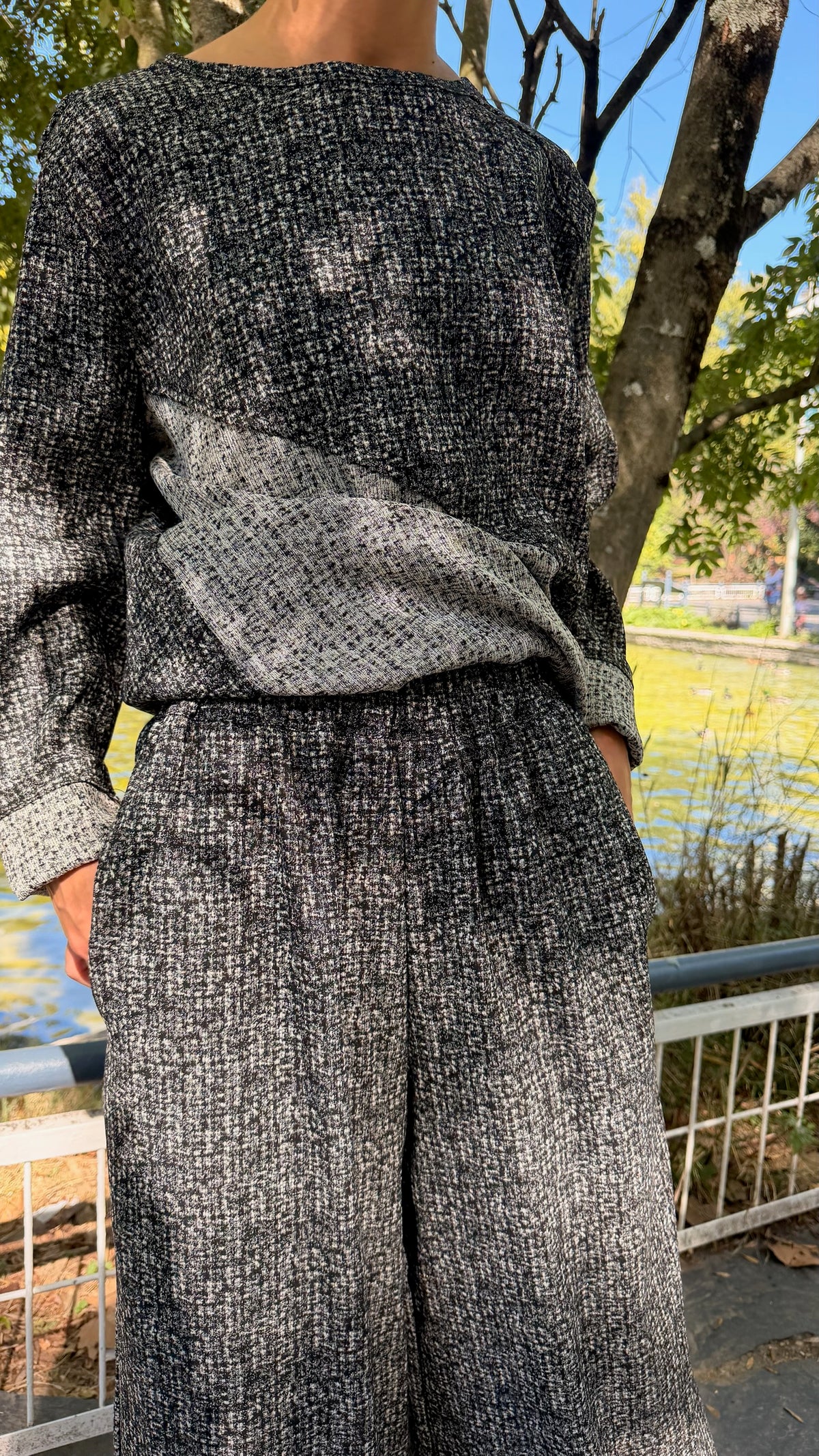 Pantalón jaspeado conjunto