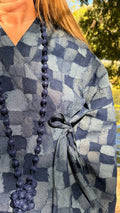 Chaqueta cruzada Patchwork