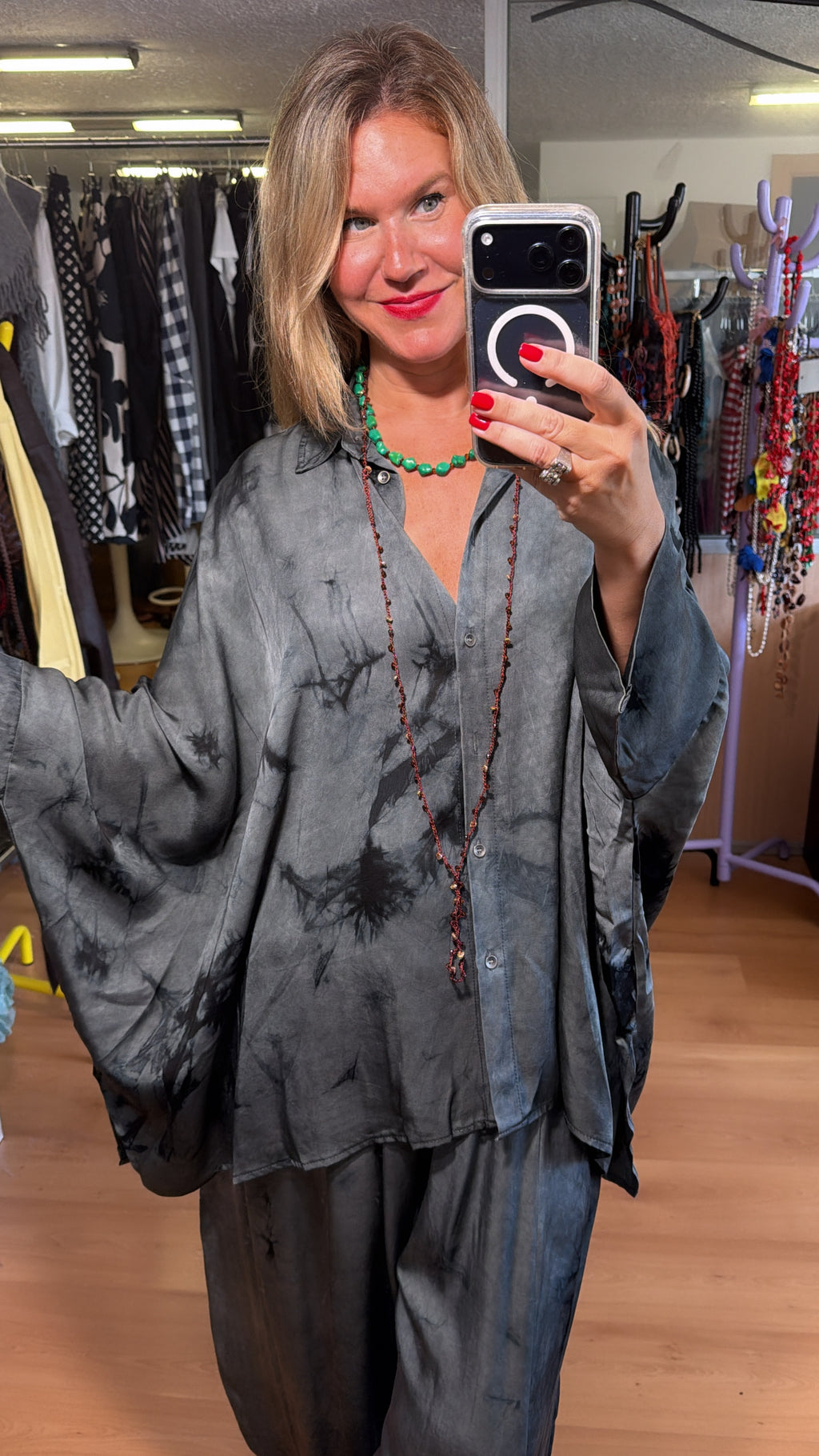 Camisa oversize tie dye