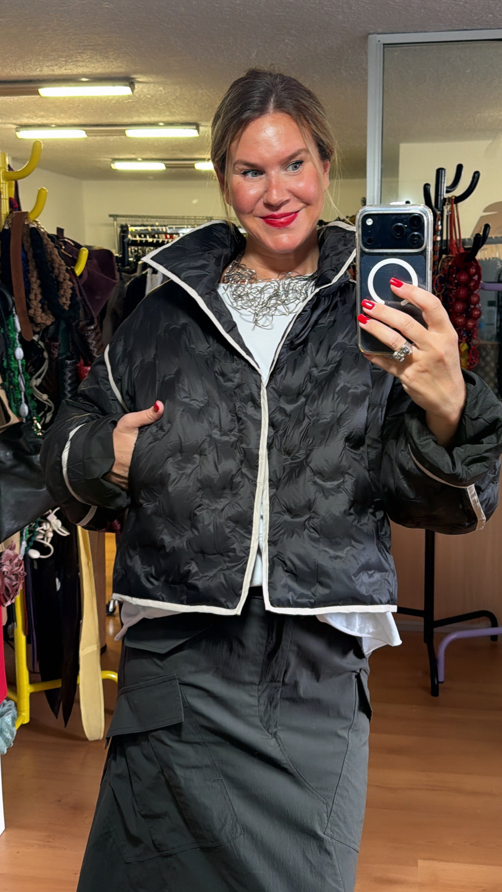 Puffer ribete contraste