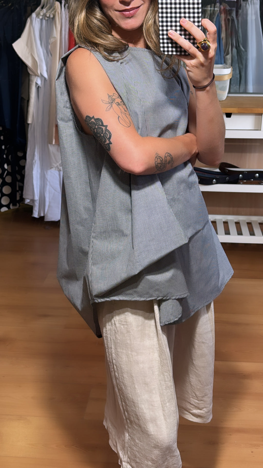 Blusa cuadro Vichy pequeño