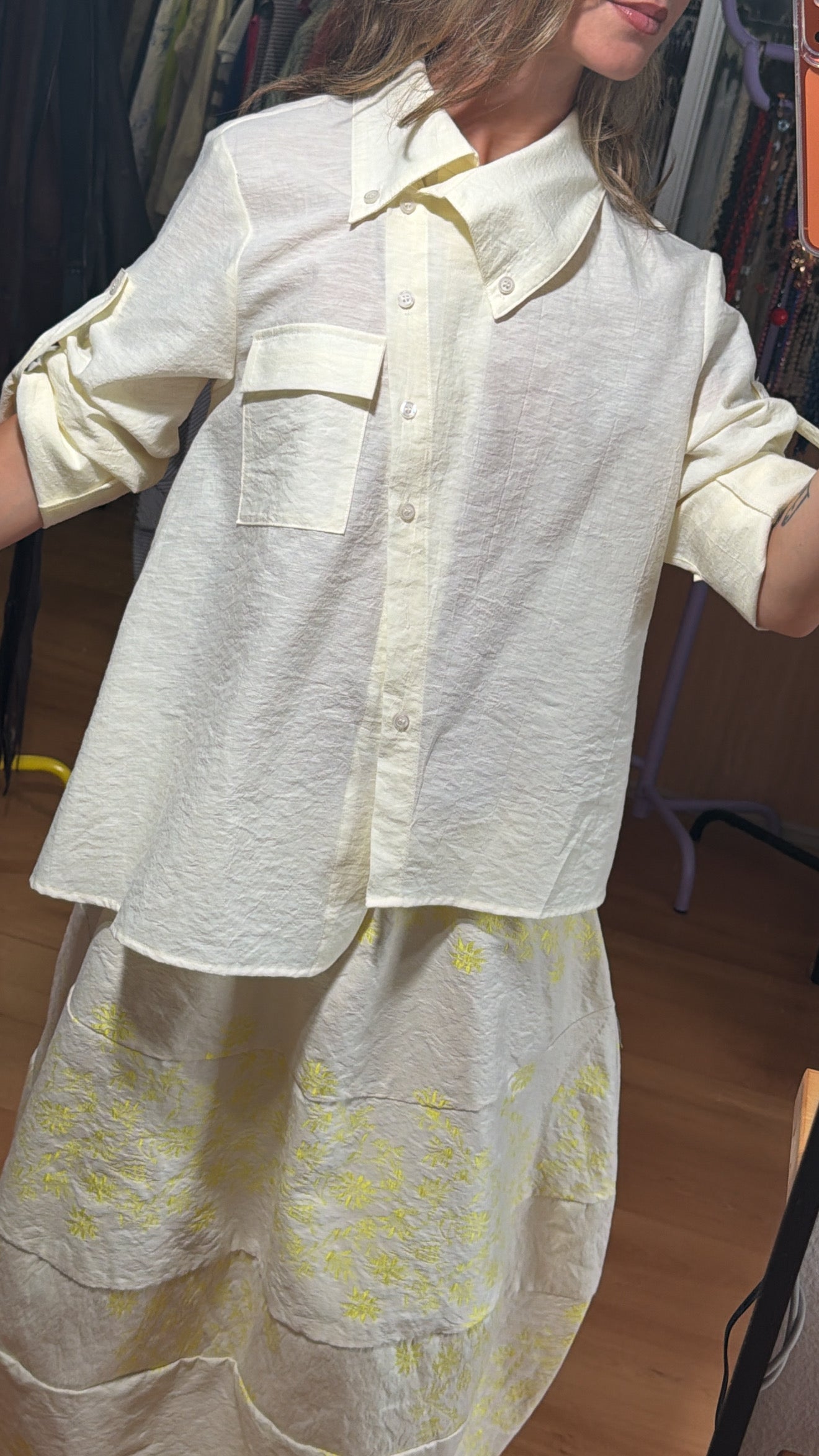 Camisa bolsillo solapa