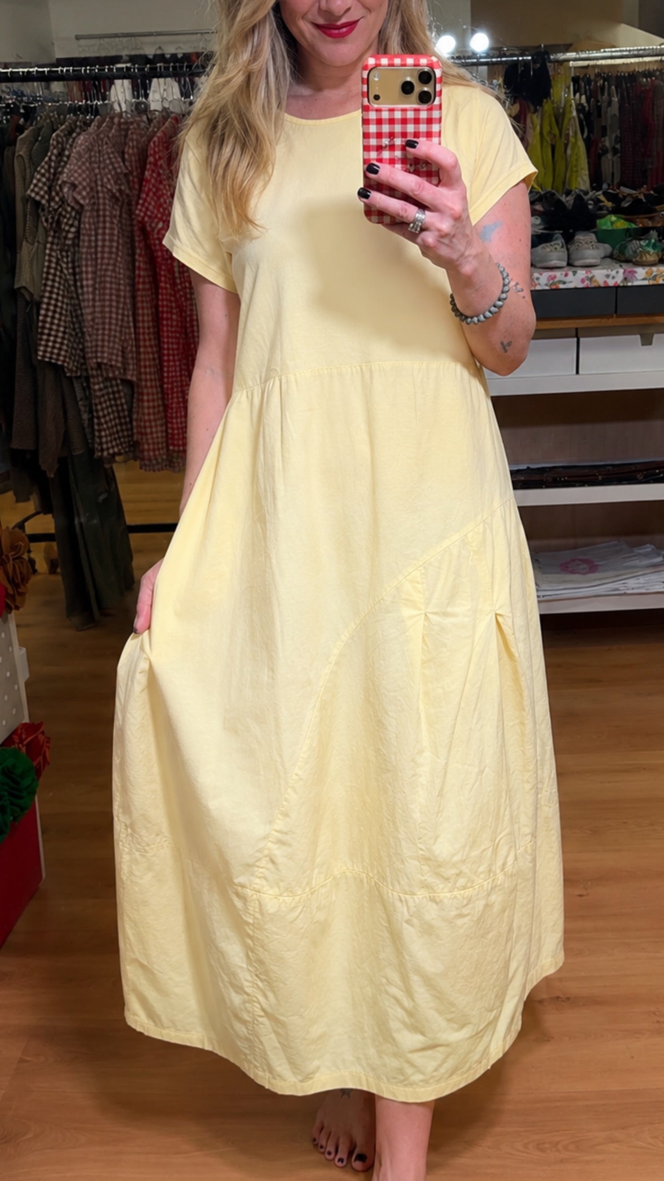 Vestido algodón manga corta