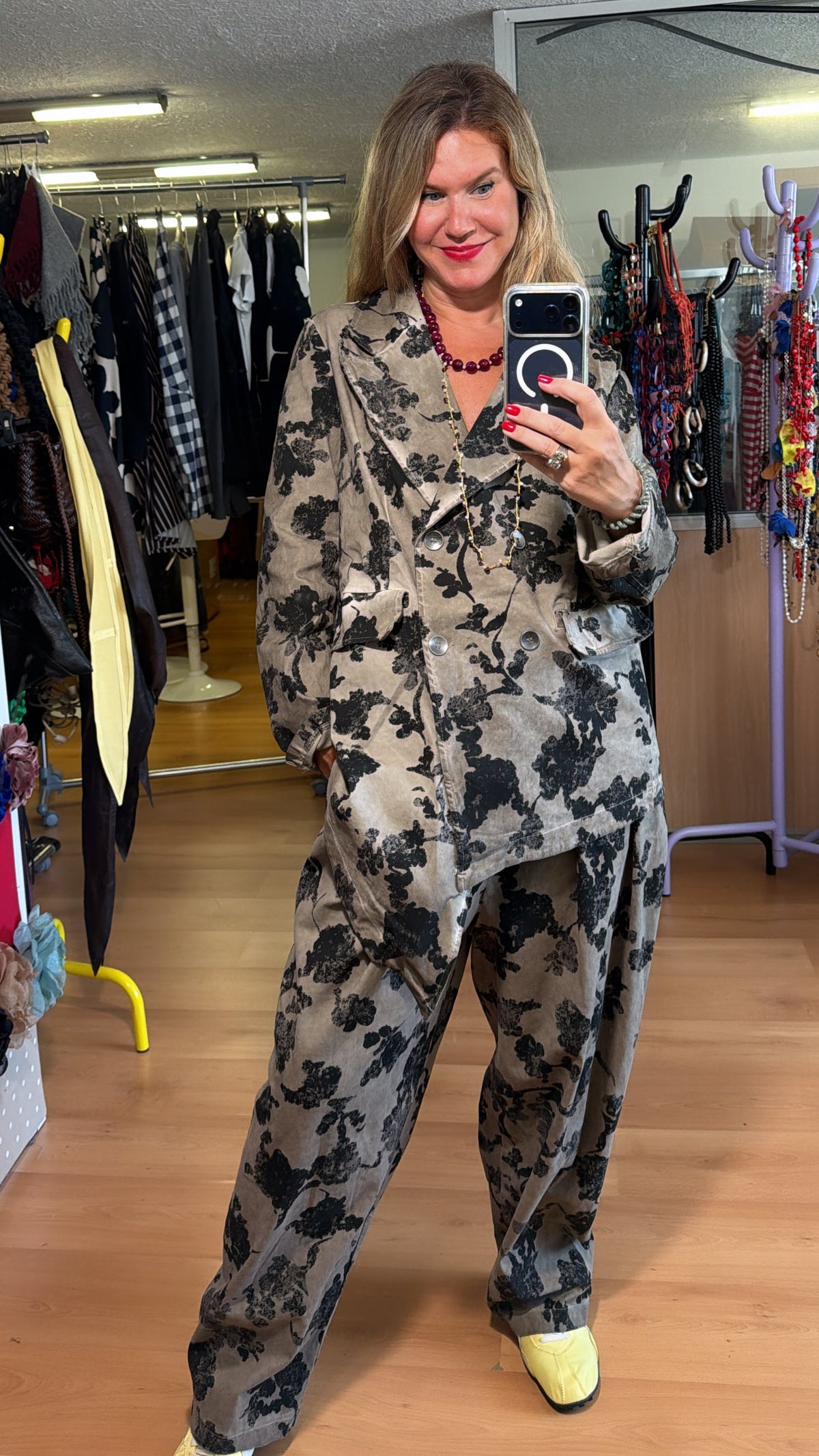 Pantalón floral globo