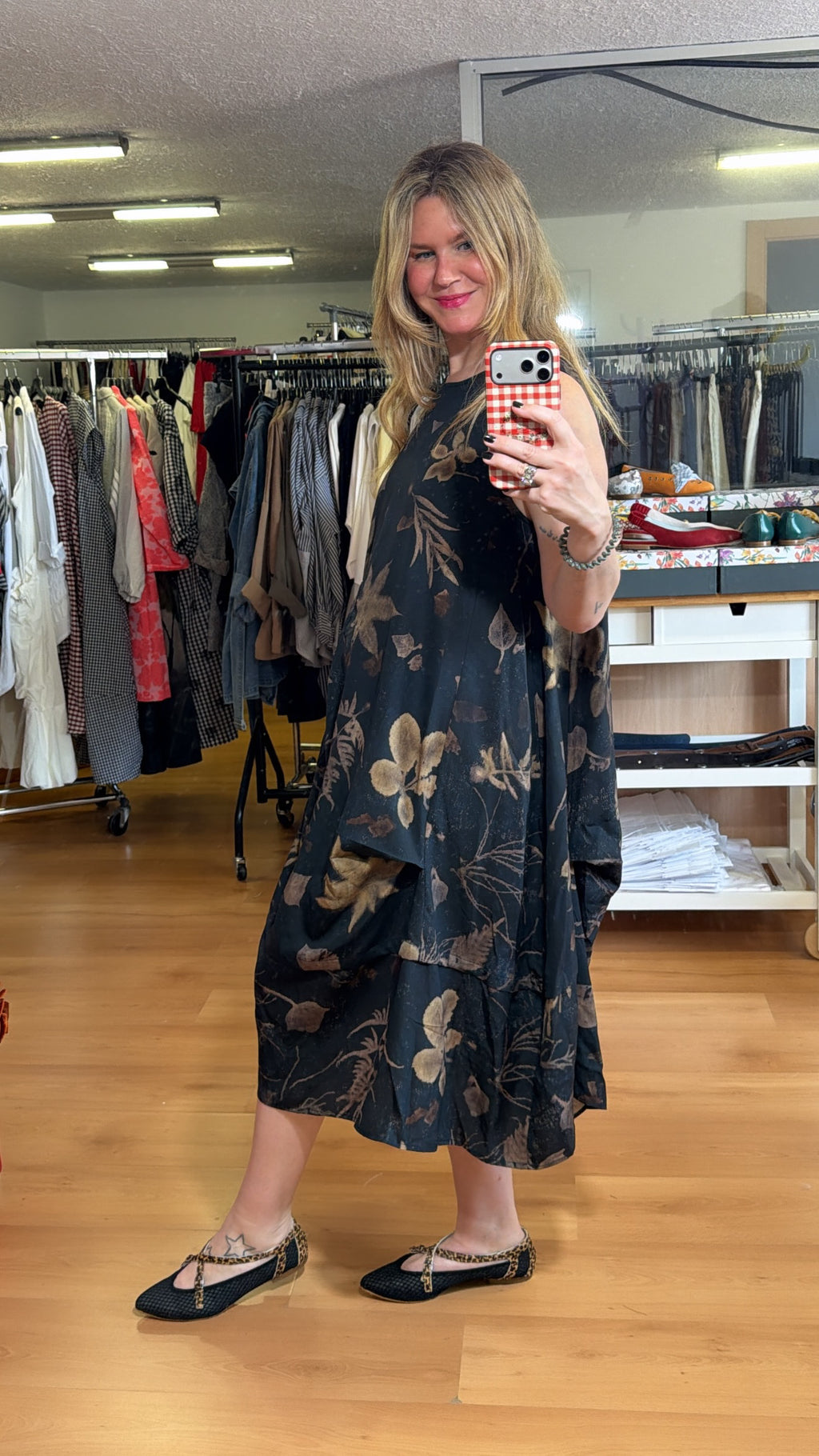 Vestido fruncido sin mangas