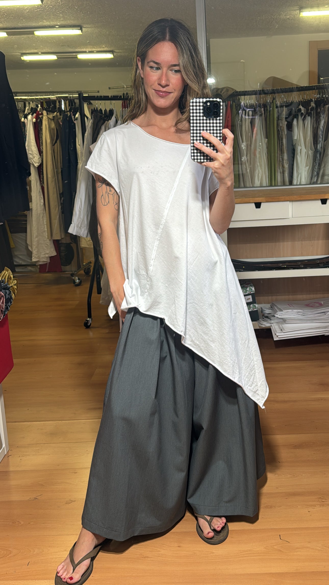 Pantalón culotte corte acampanado