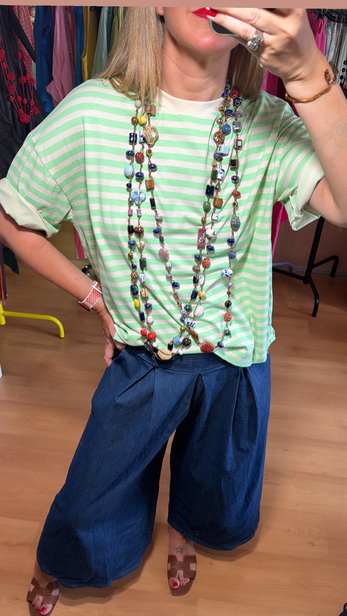 Collar de cuentas cerámica
