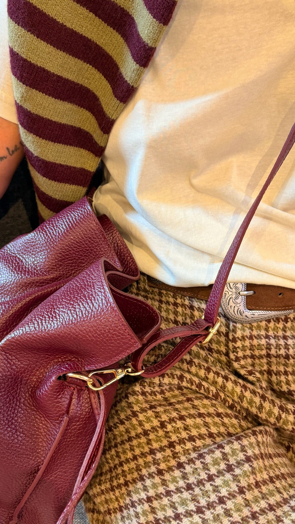 Bolso saco piel