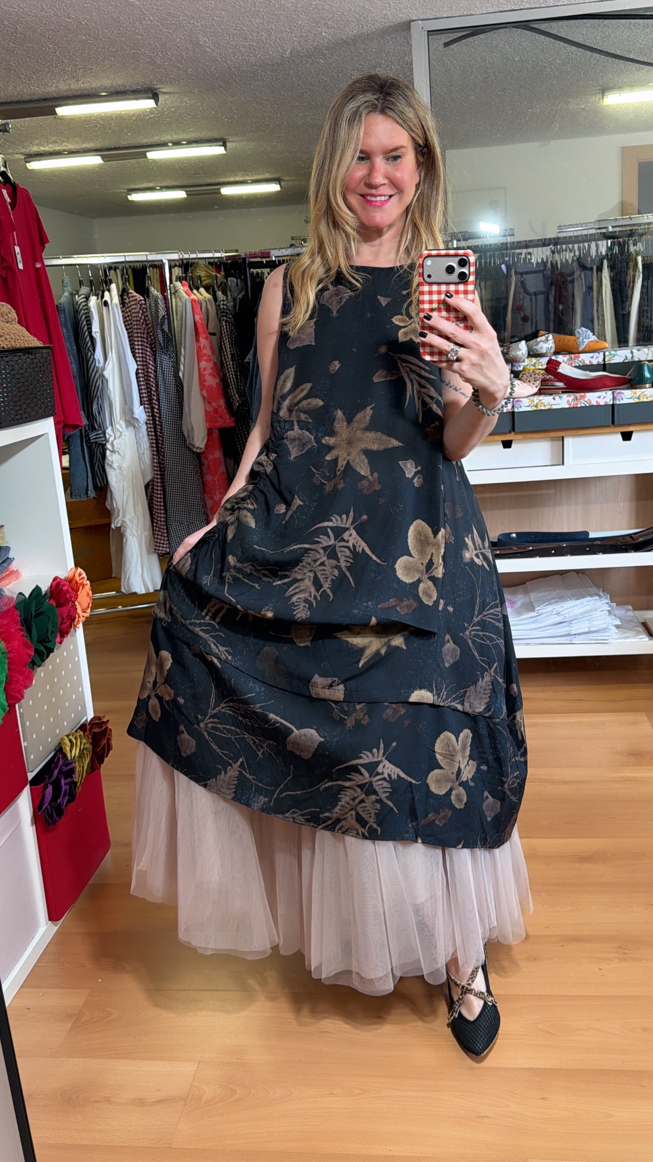 Vestido fruncido sin mangas