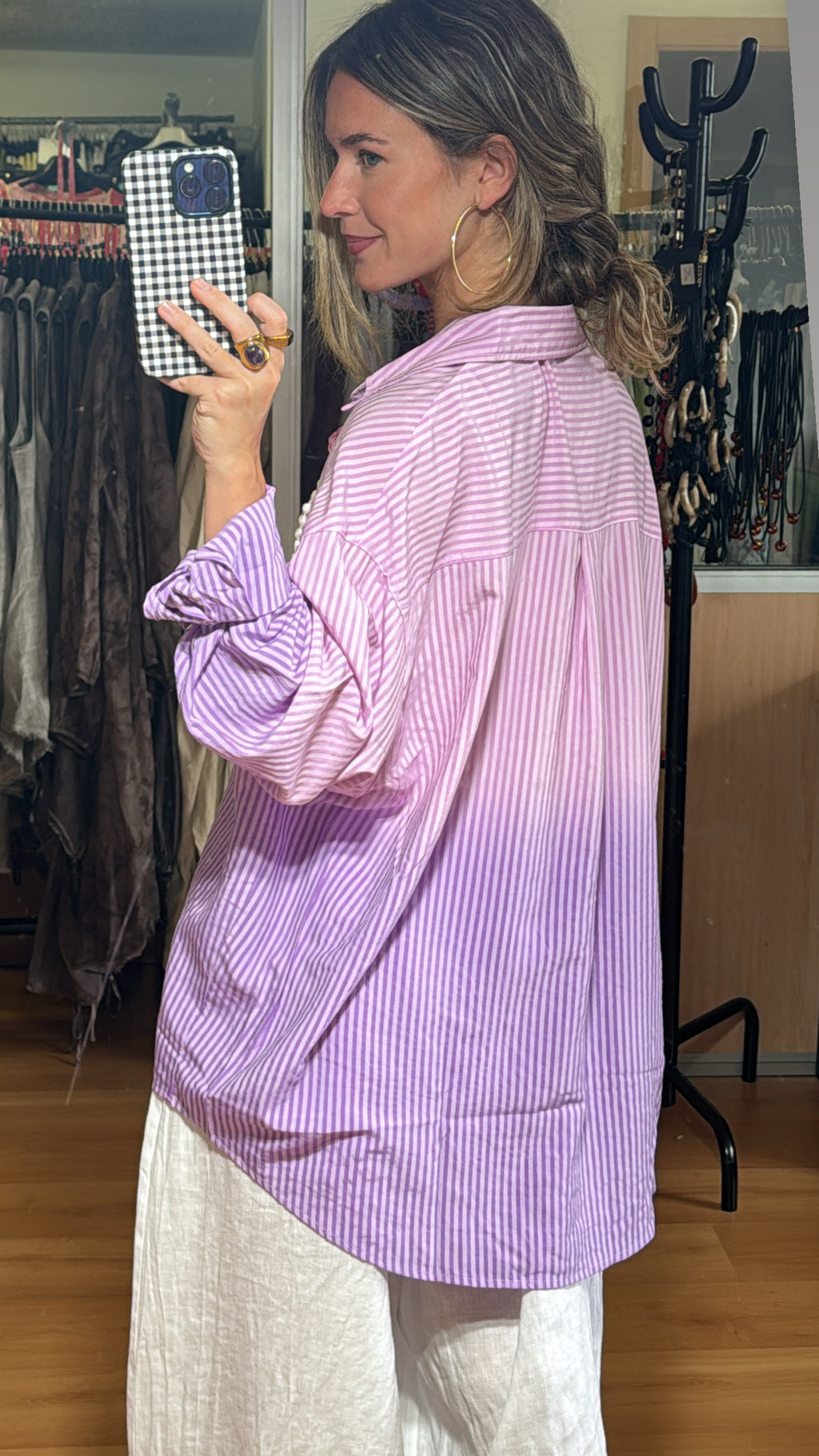Camisa rayas efecto degradado