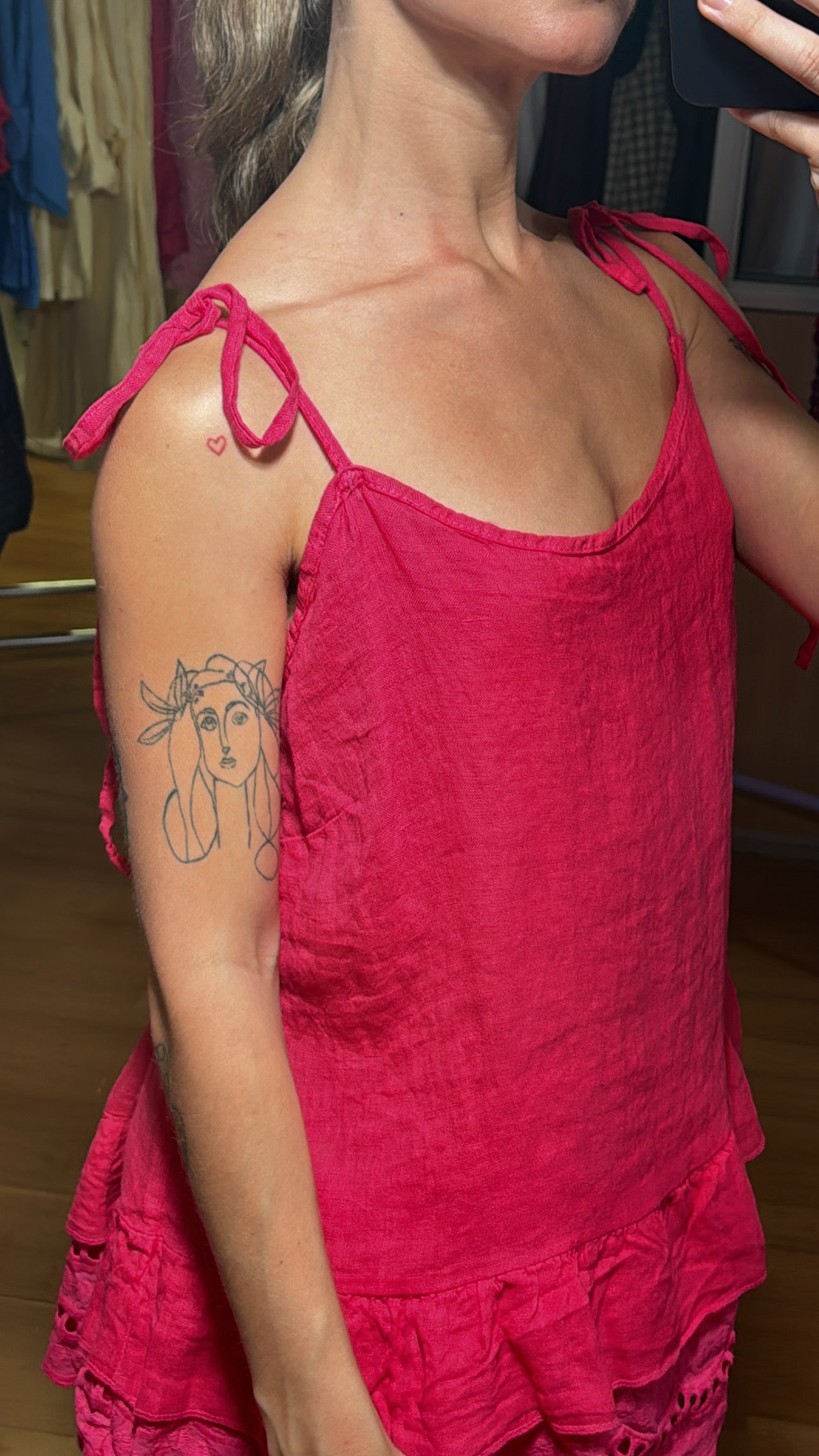 Blusa lino volante