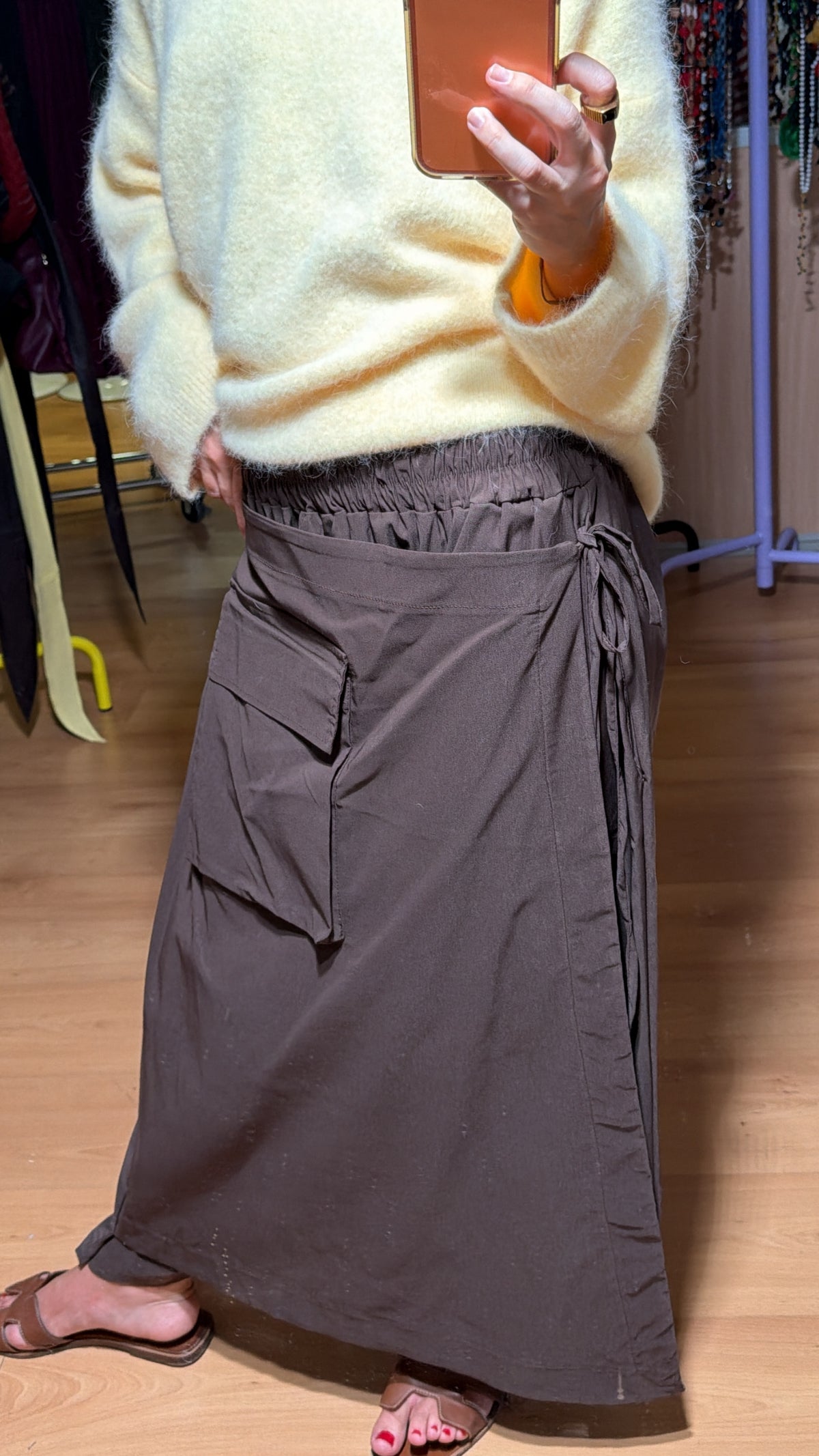 Falda pantalón marrón
