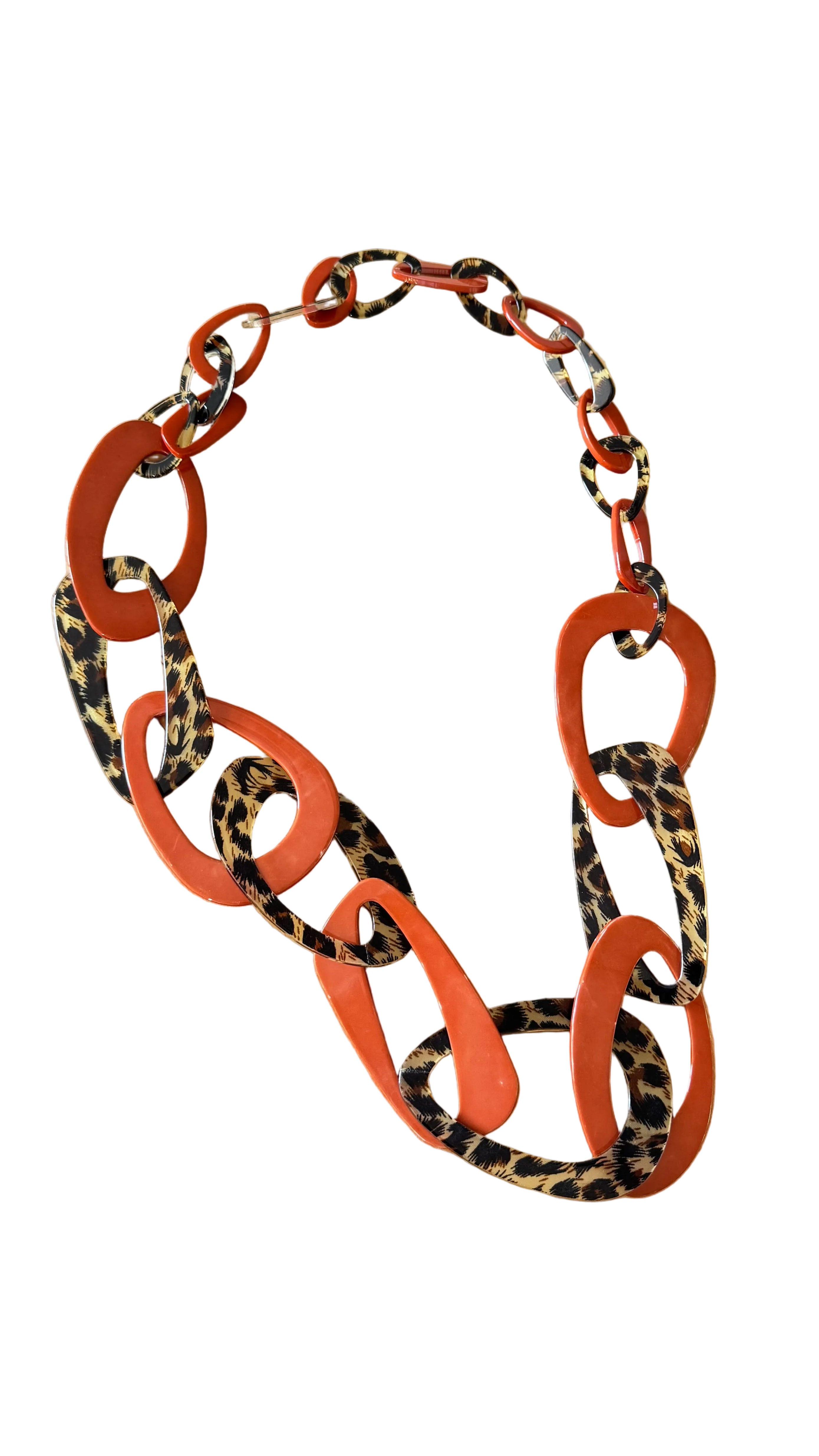 Collar eslabones animal print