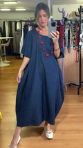 Vestido globo vaquero