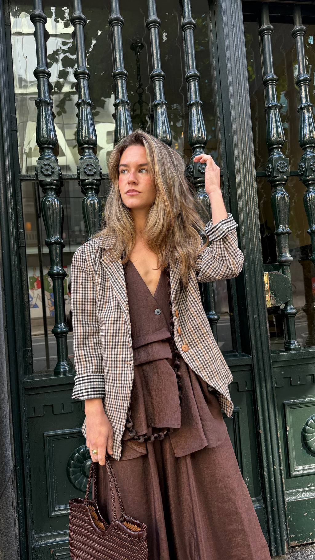 Americana vichy marron