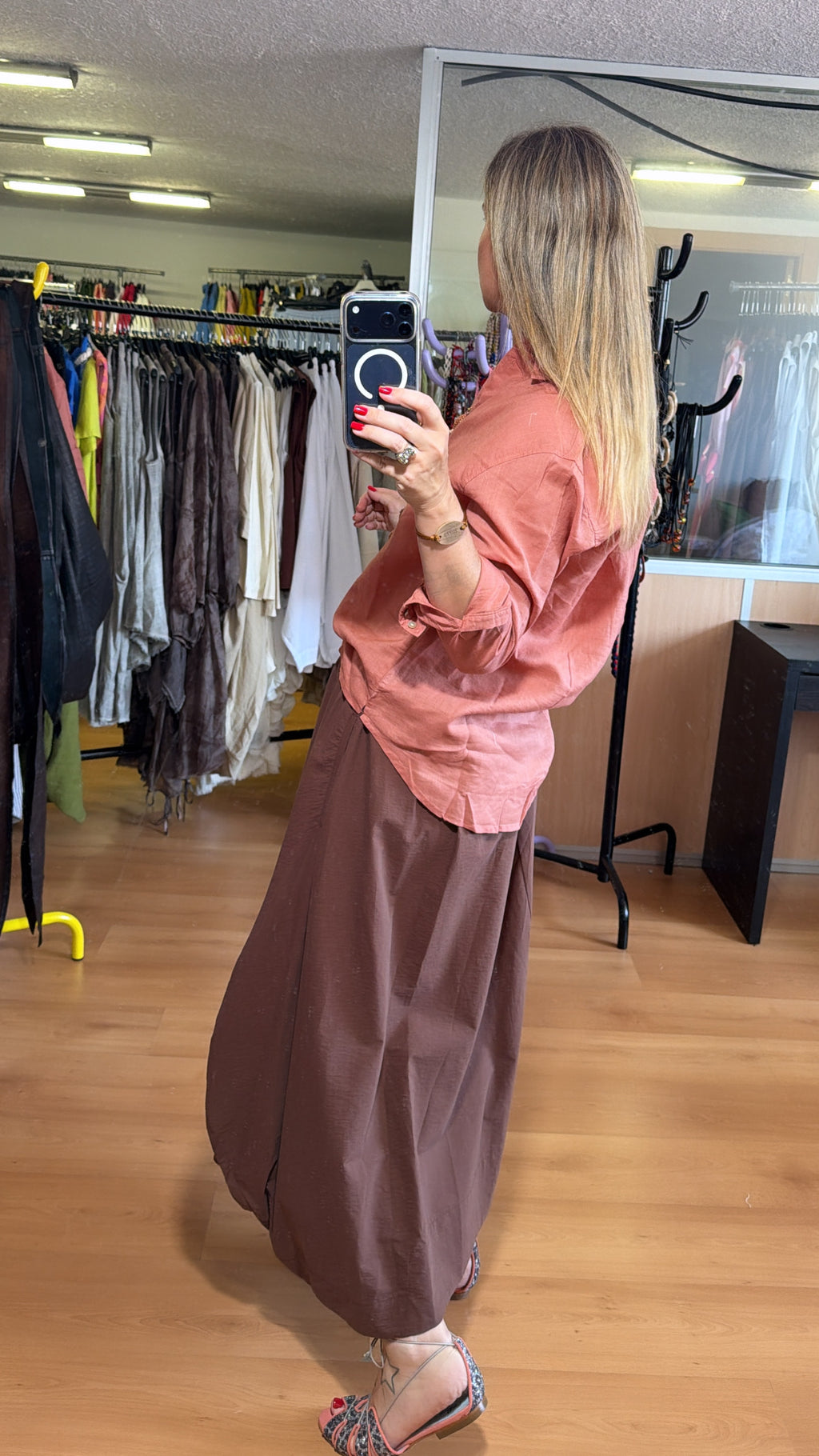 Camisa ramio terracota