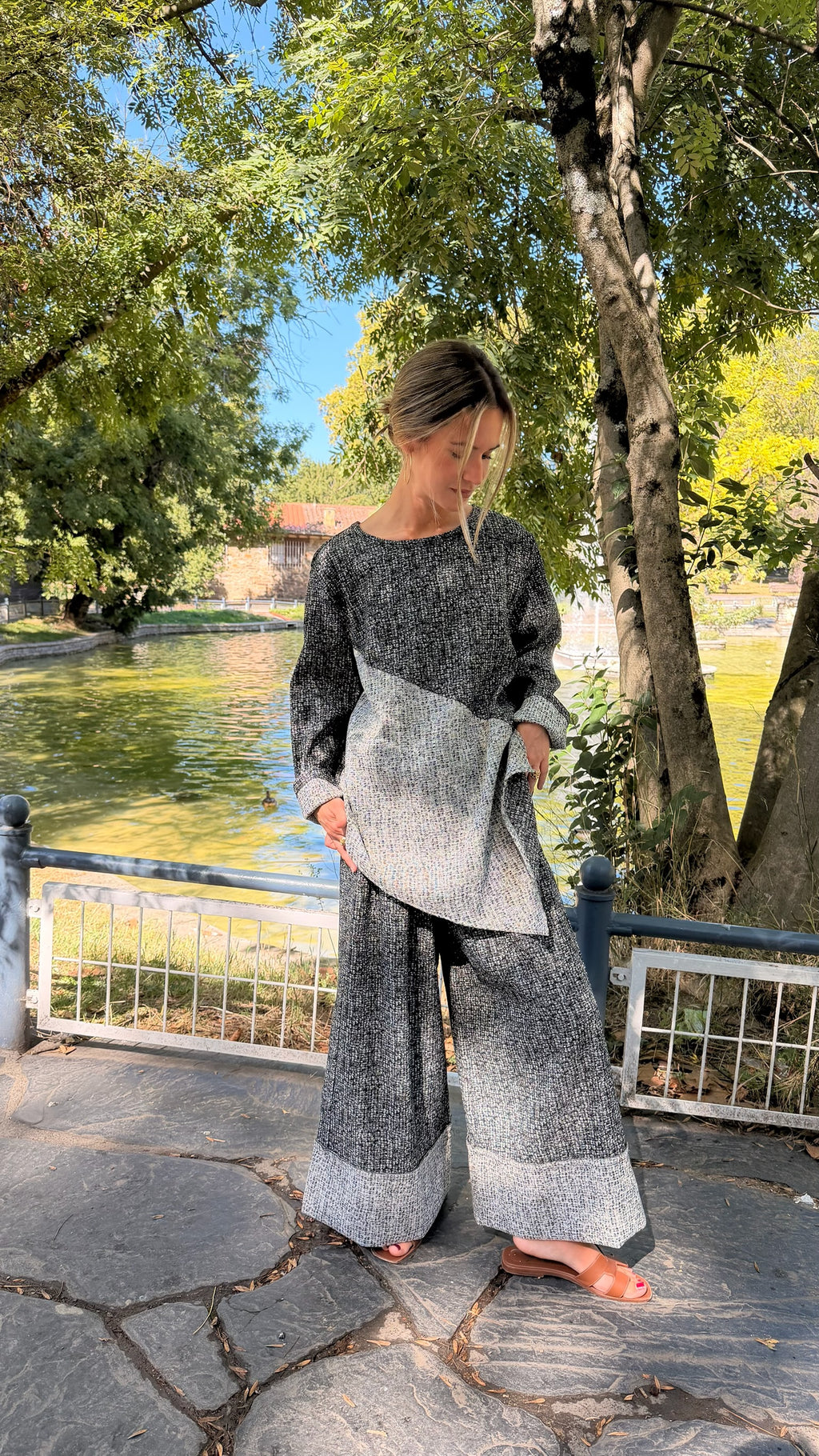Pantalón jaspeado conjunto