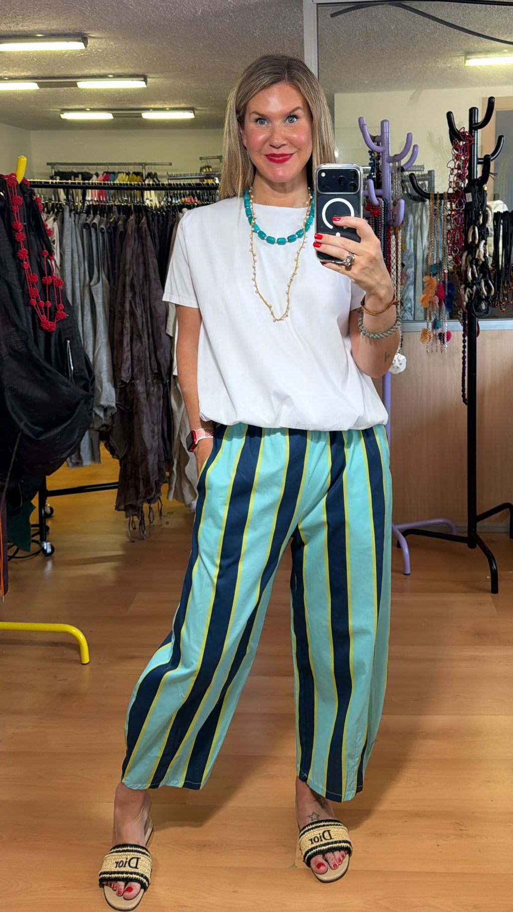 Pantalón rayas Aqua