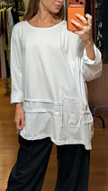 Camiseta ancha bolsillo