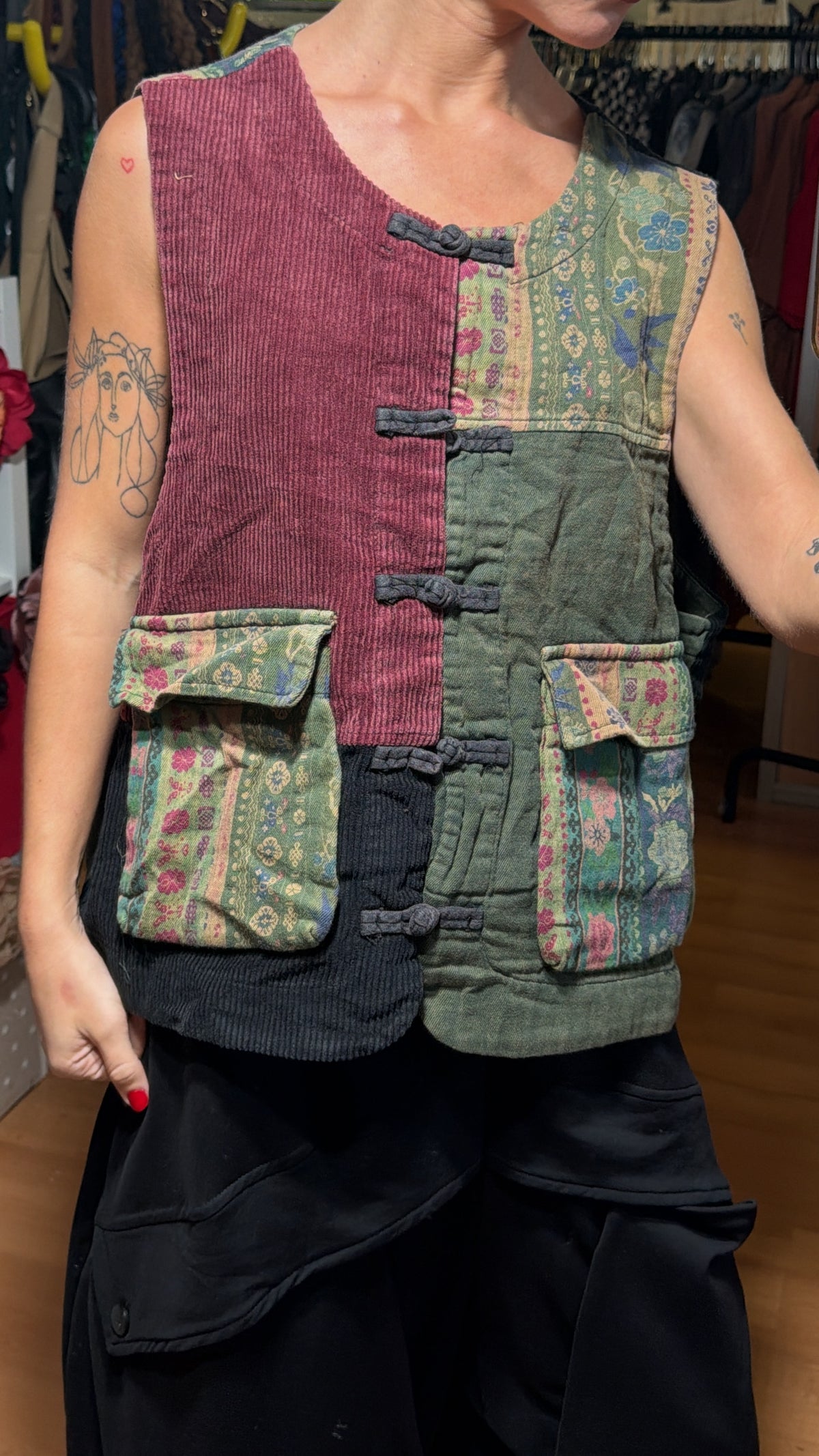 Chaleco Boho patchwork
