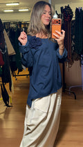 Camiseta cuello redondo irregular