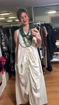 Vestido fruncido sin mangas