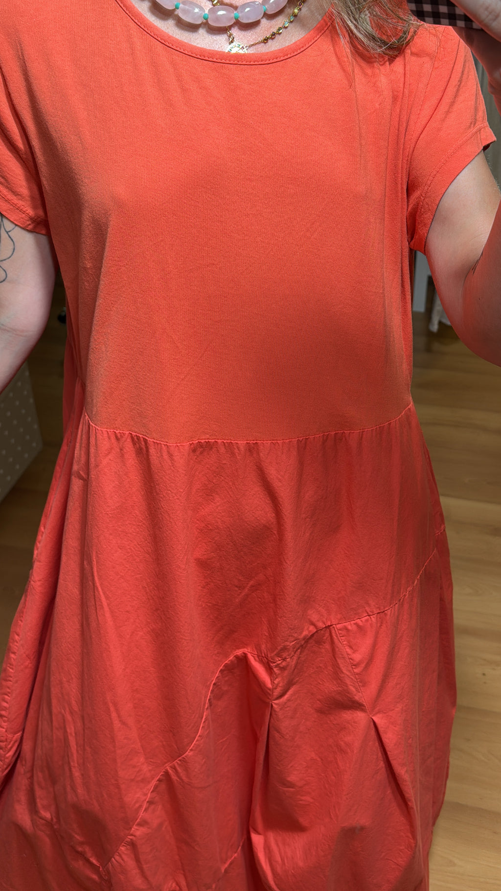 Vestido algodón manga corta
