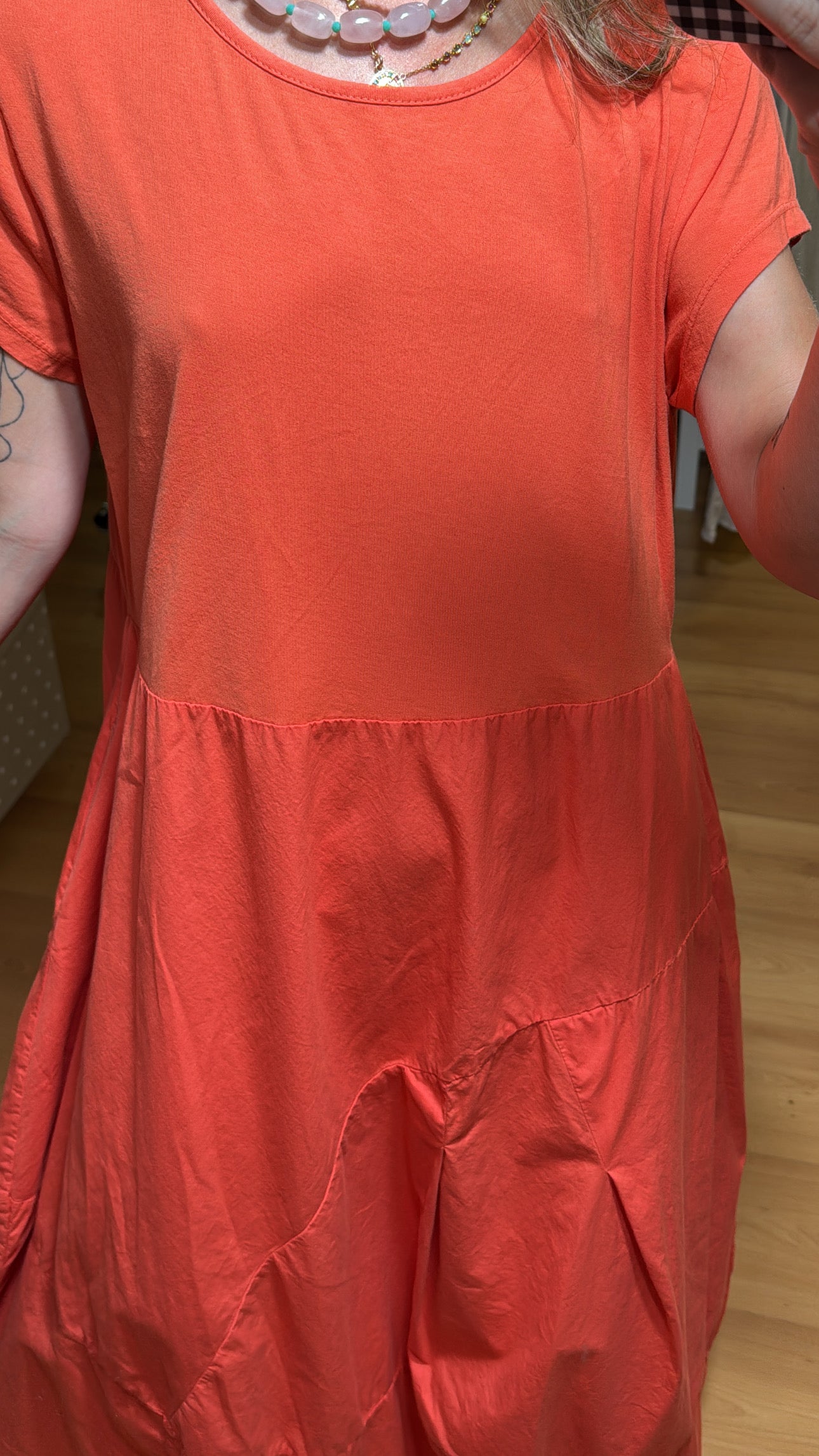 Vestido algodón manga corta