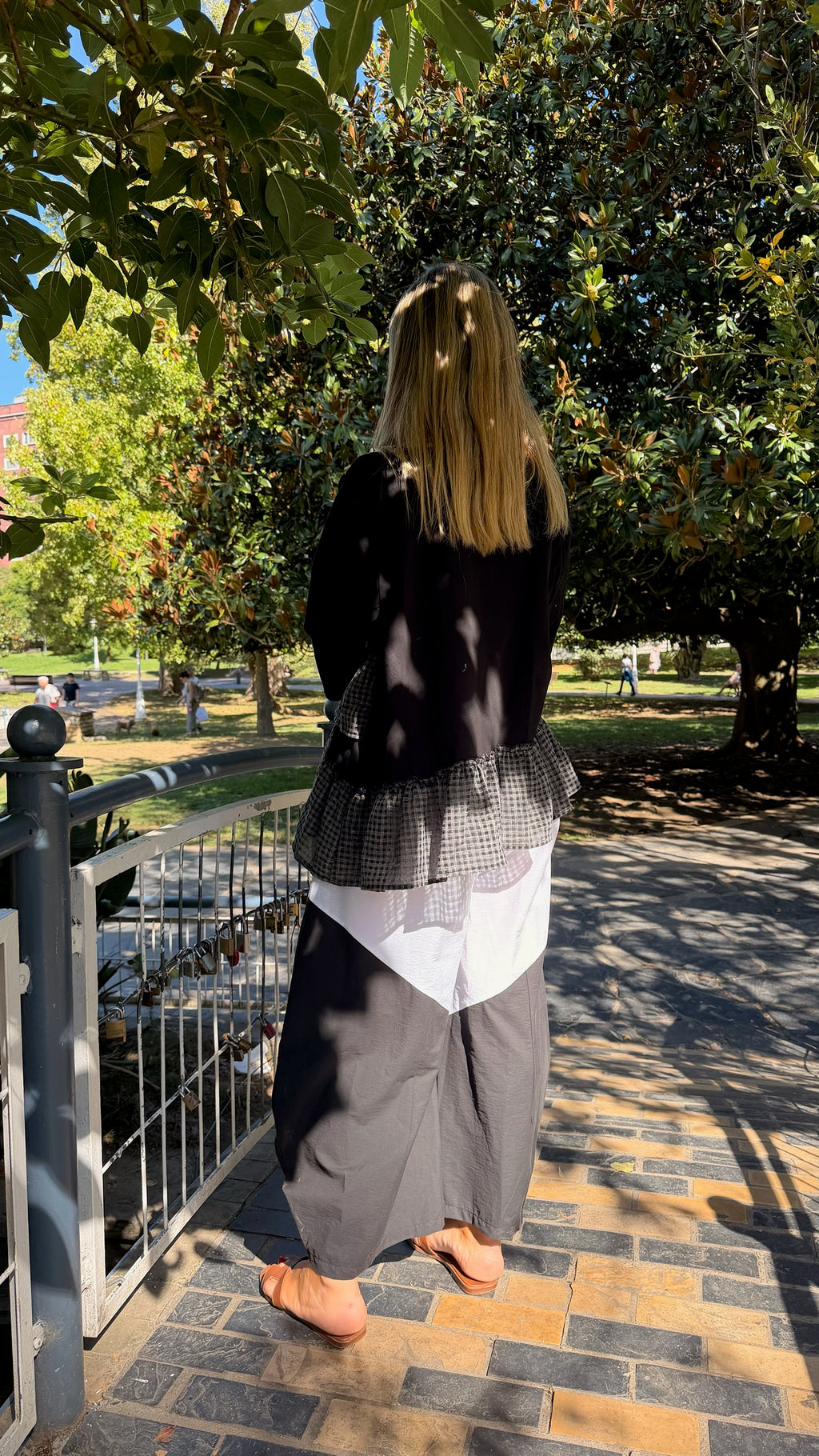 Blusa volante cuadro