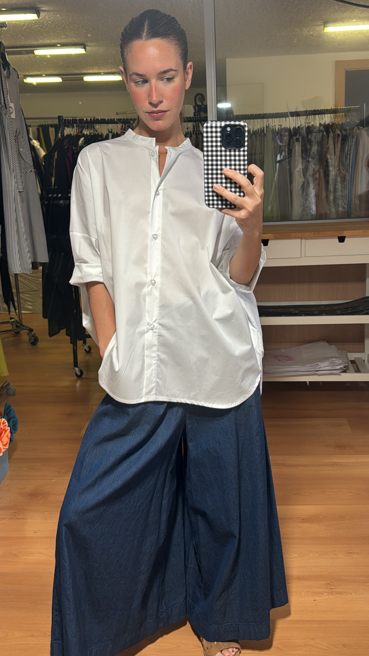 Camisa cuello mao