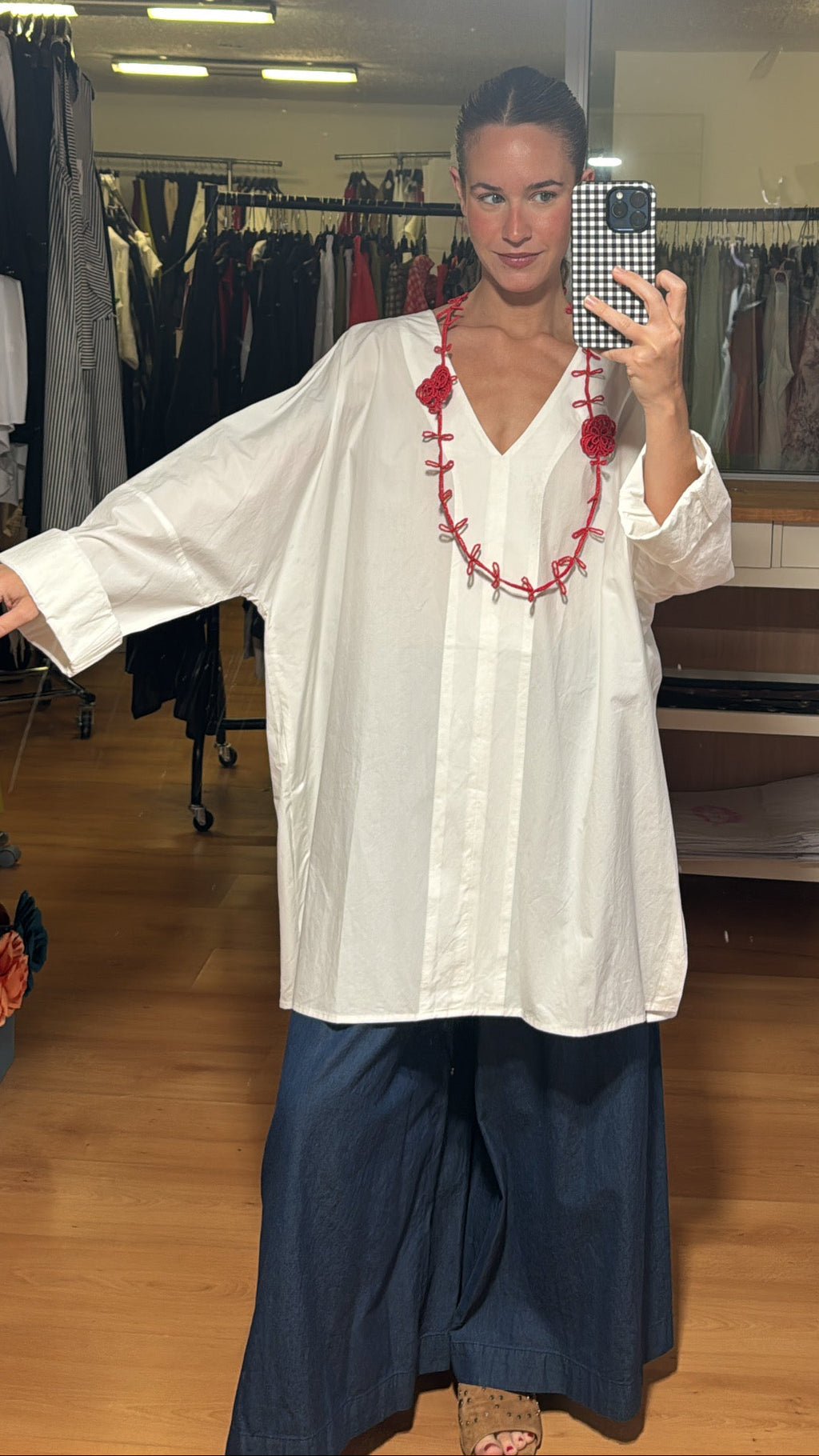 Blusa escote en pico