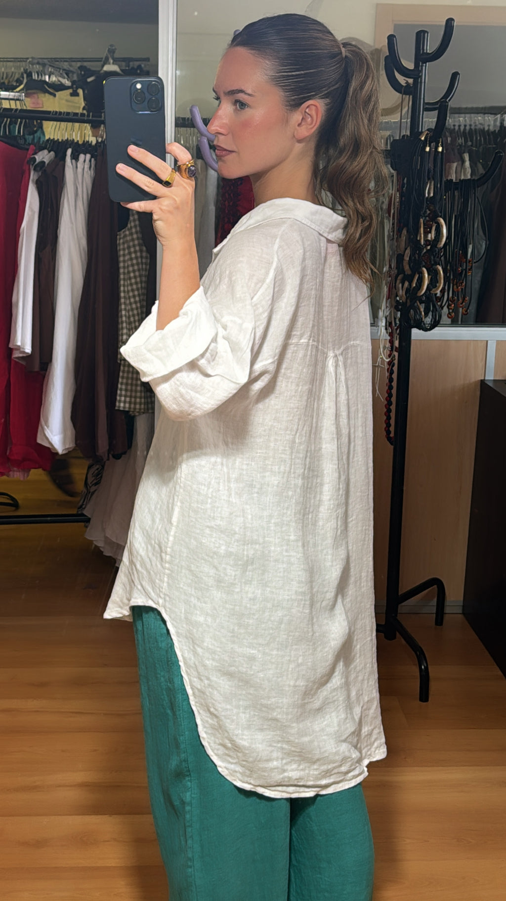 Camisa lino blanca