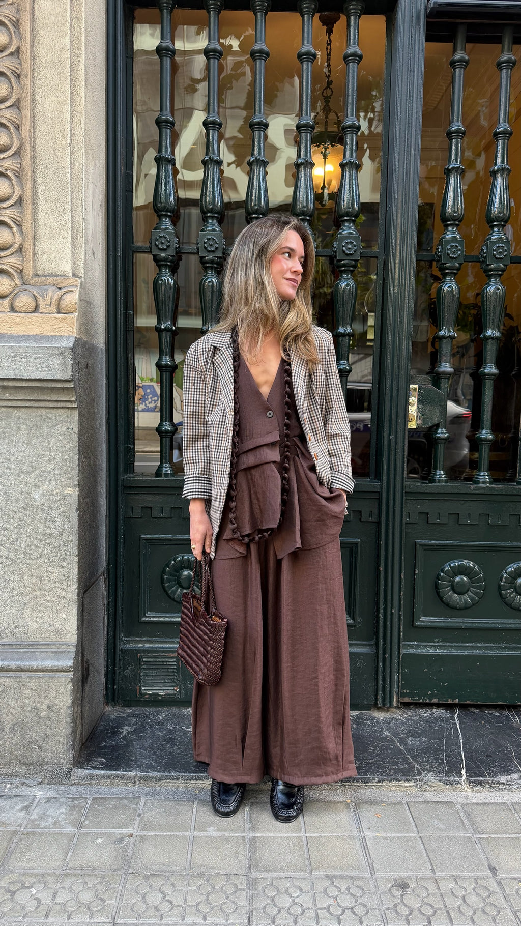 Americana vichy marron