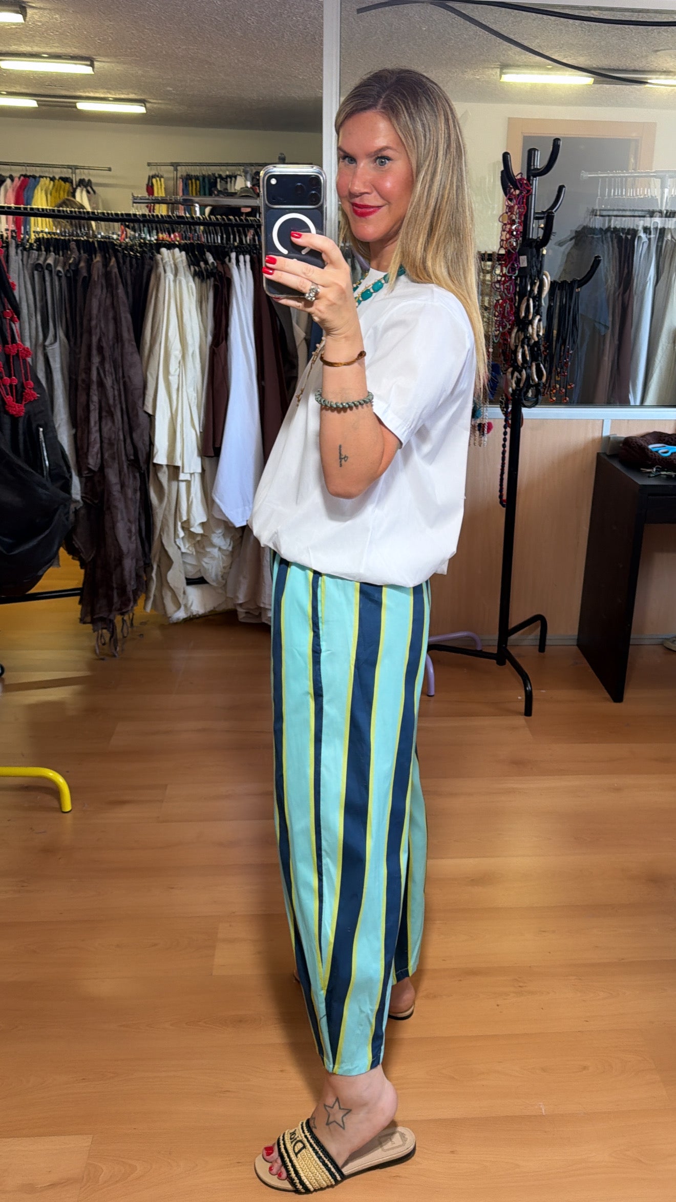 Pantalón rayas Aqua