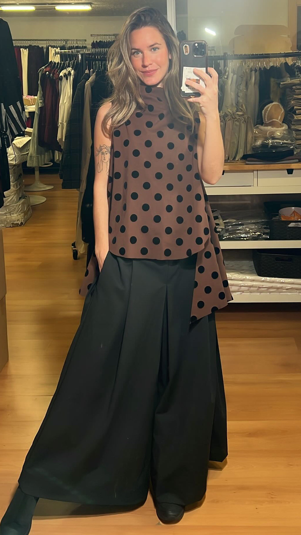 Chaleco punto milano estampado