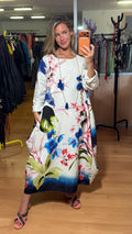 Vestido floral globo micropana