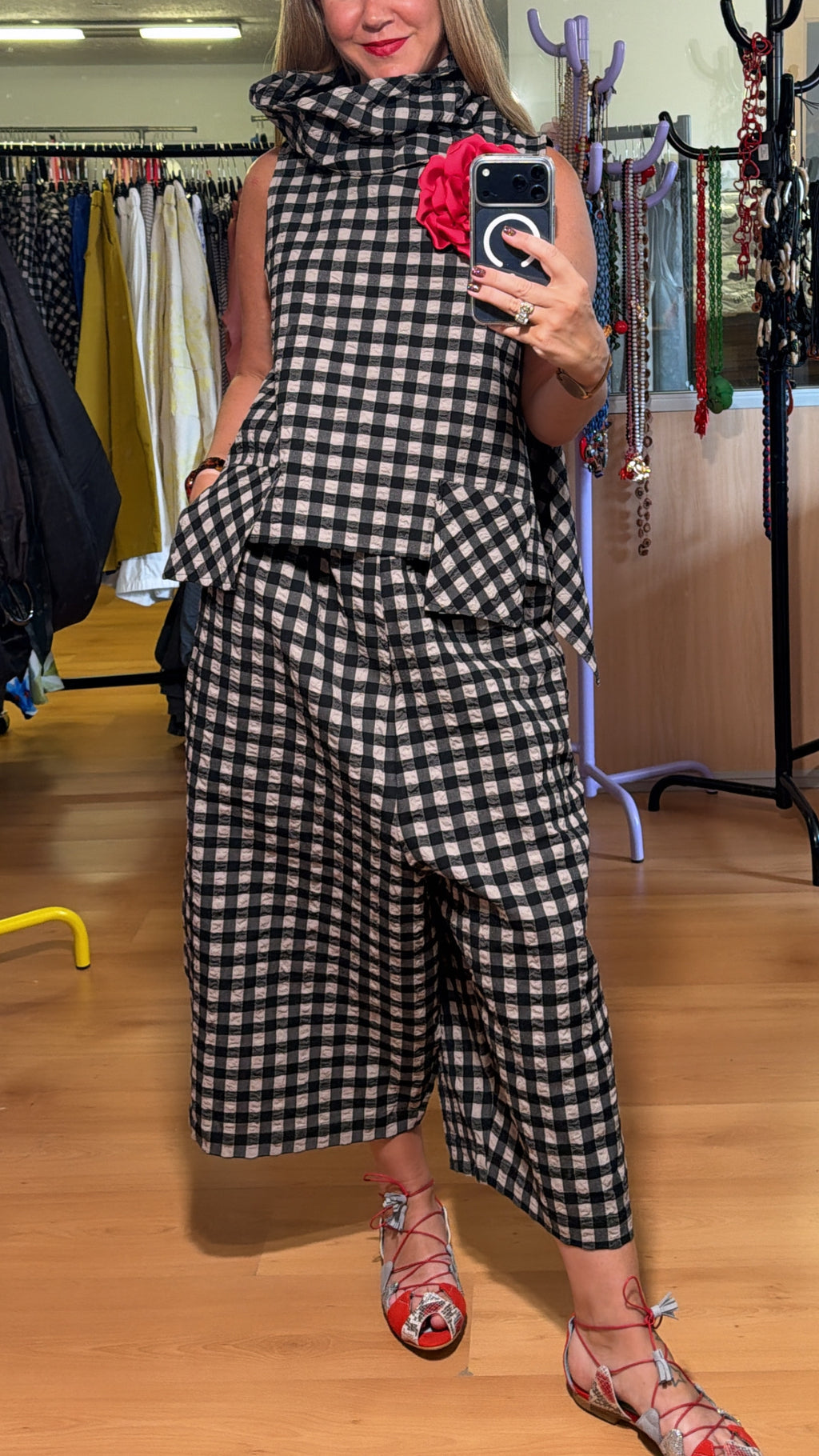Pantalón cuadro vichy