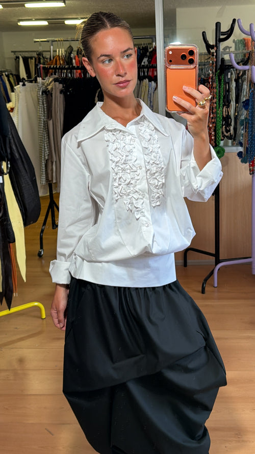 Camisa blanca volantes