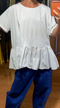 Camiseta de algodón con volante