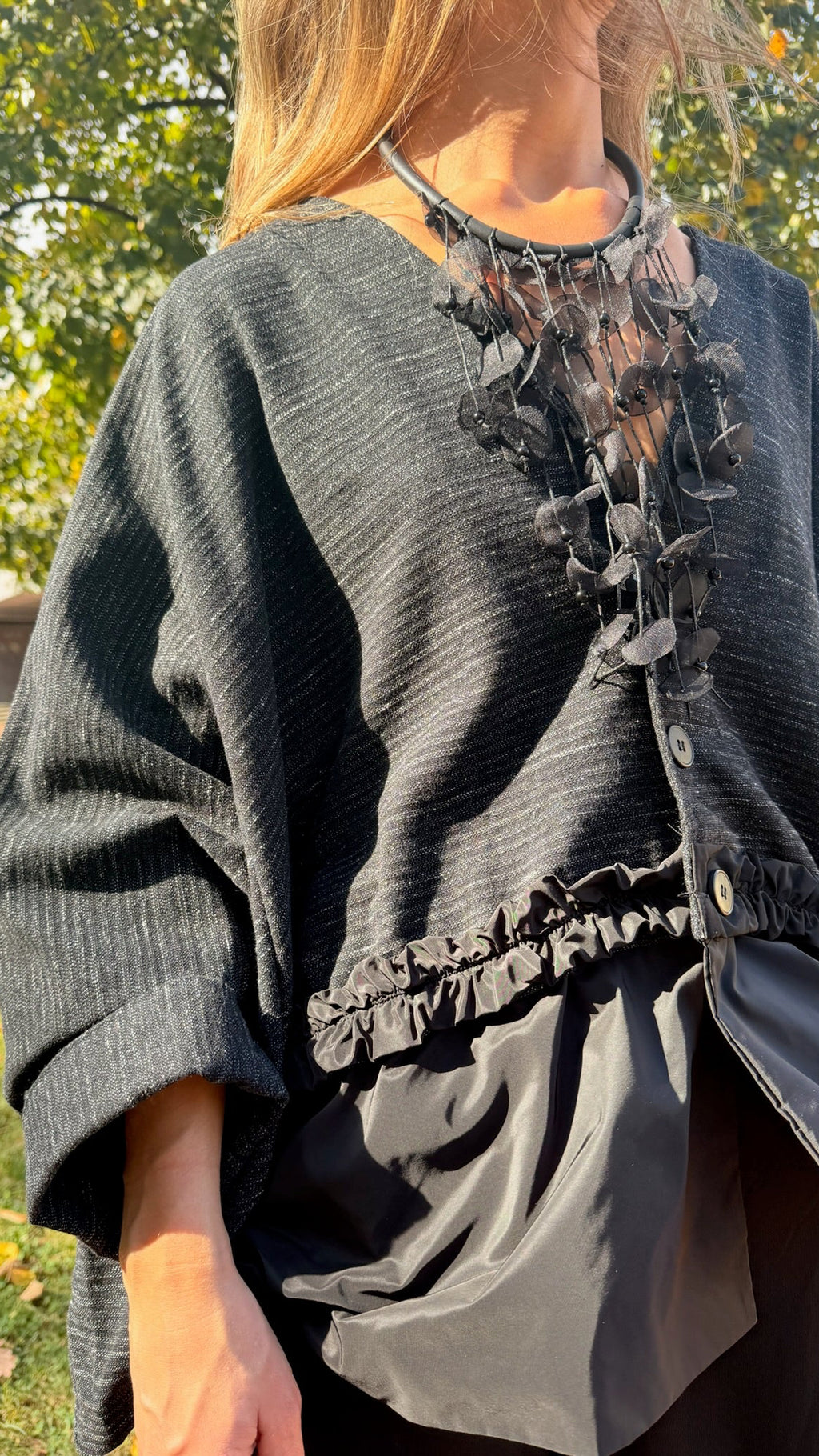Blusa manga ancha