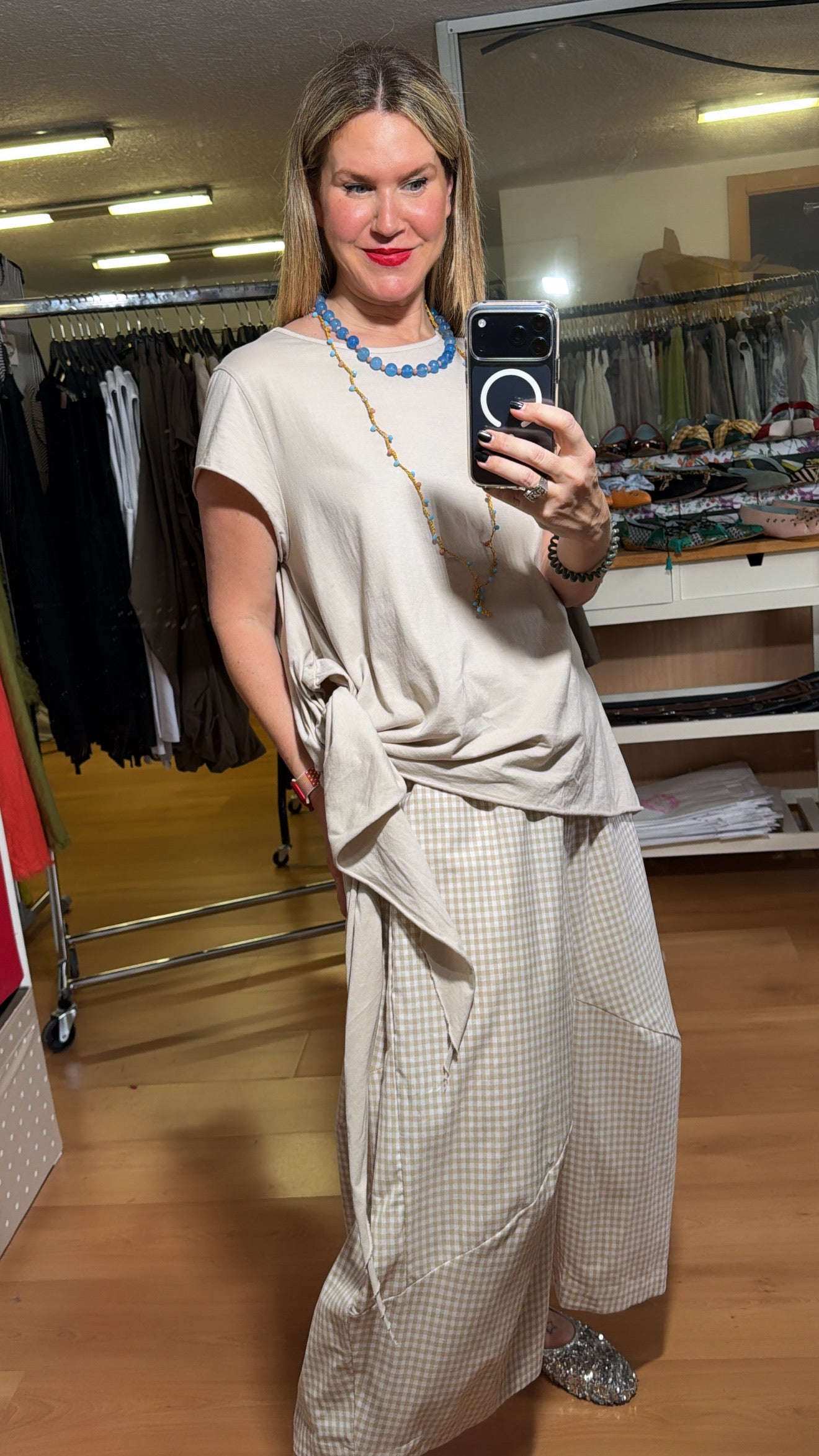 Pantalón cuadro Vichy