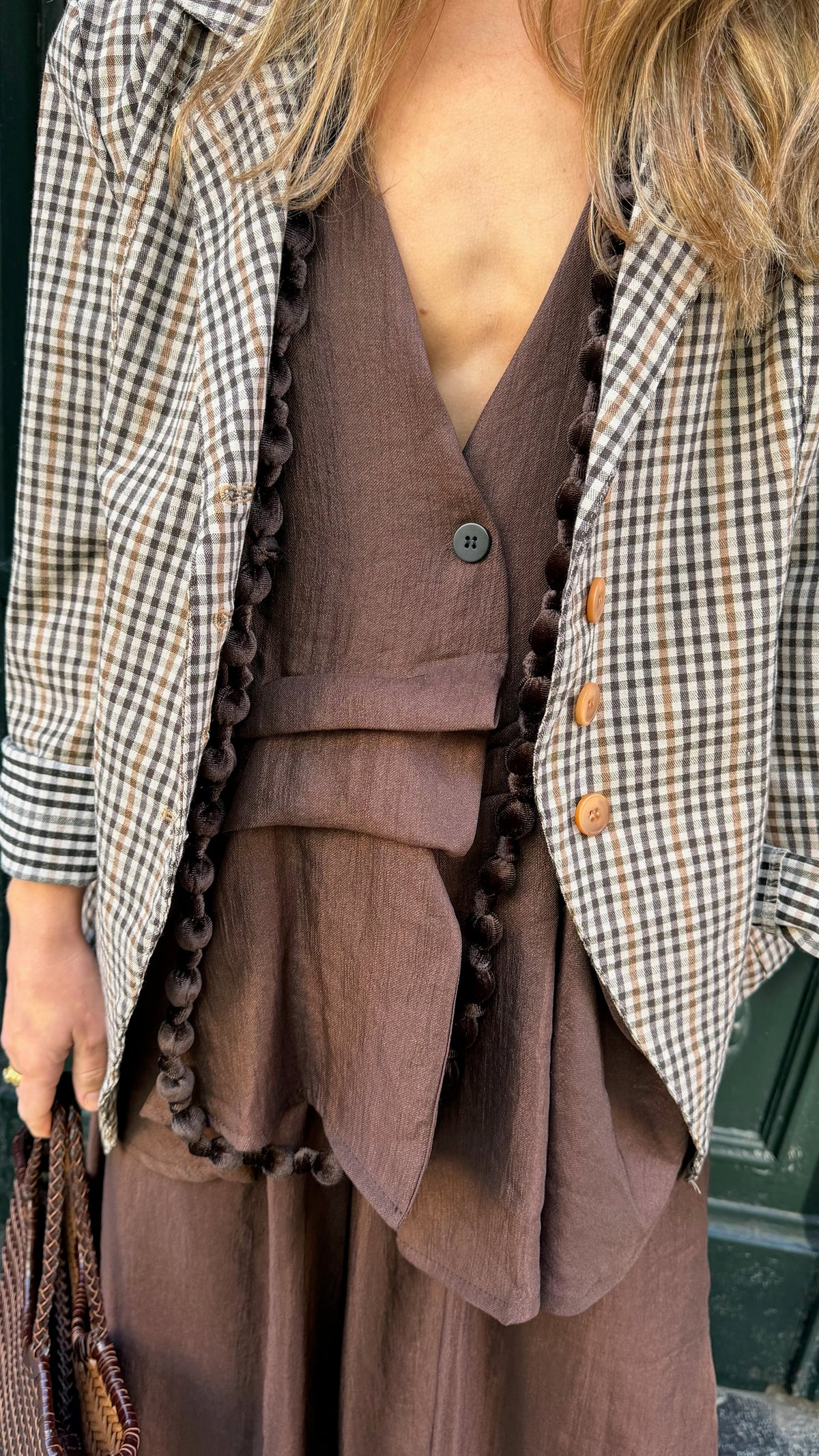 Americana vichy marron